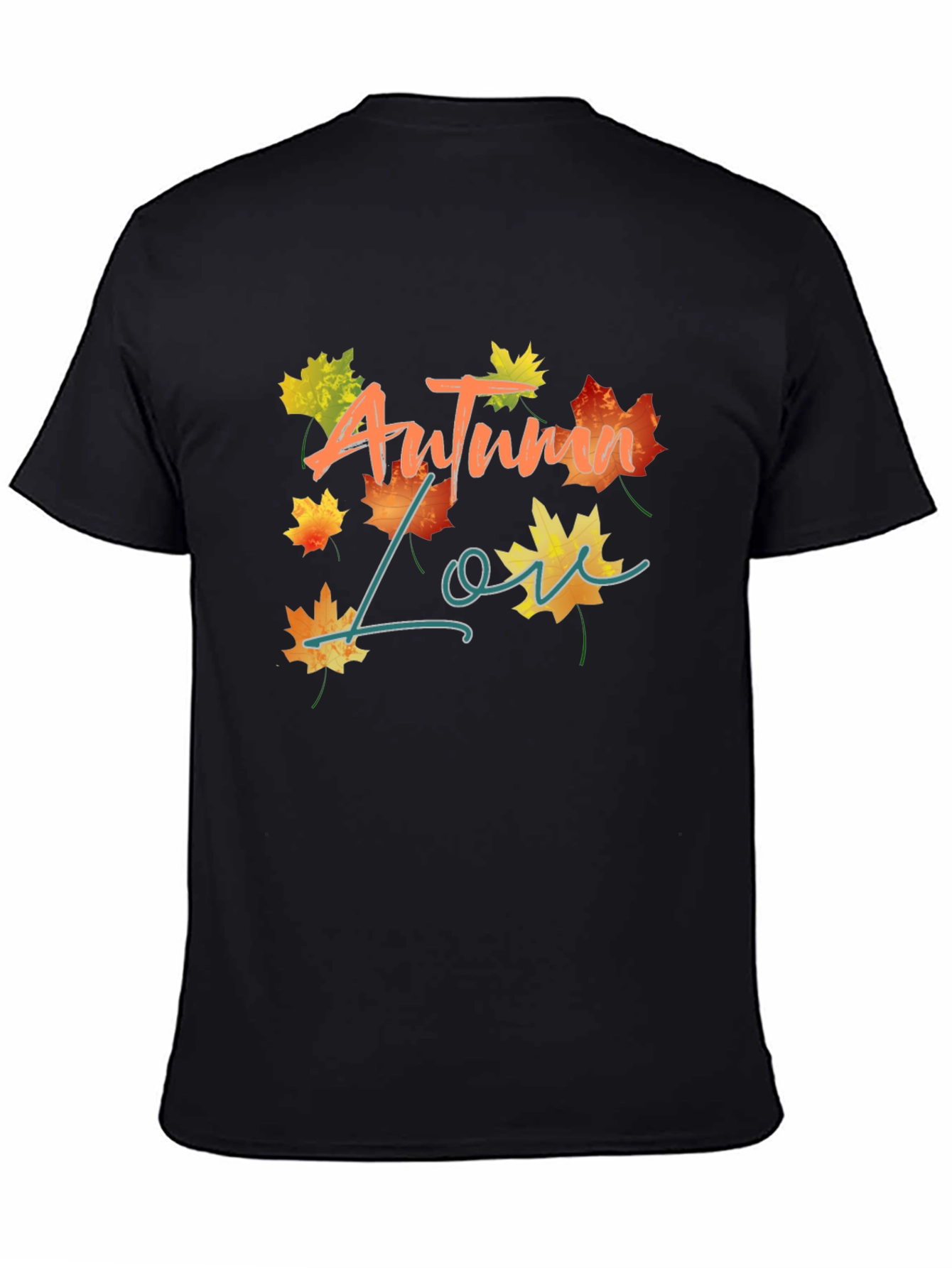 Autumn Love Graphic Tee - Black