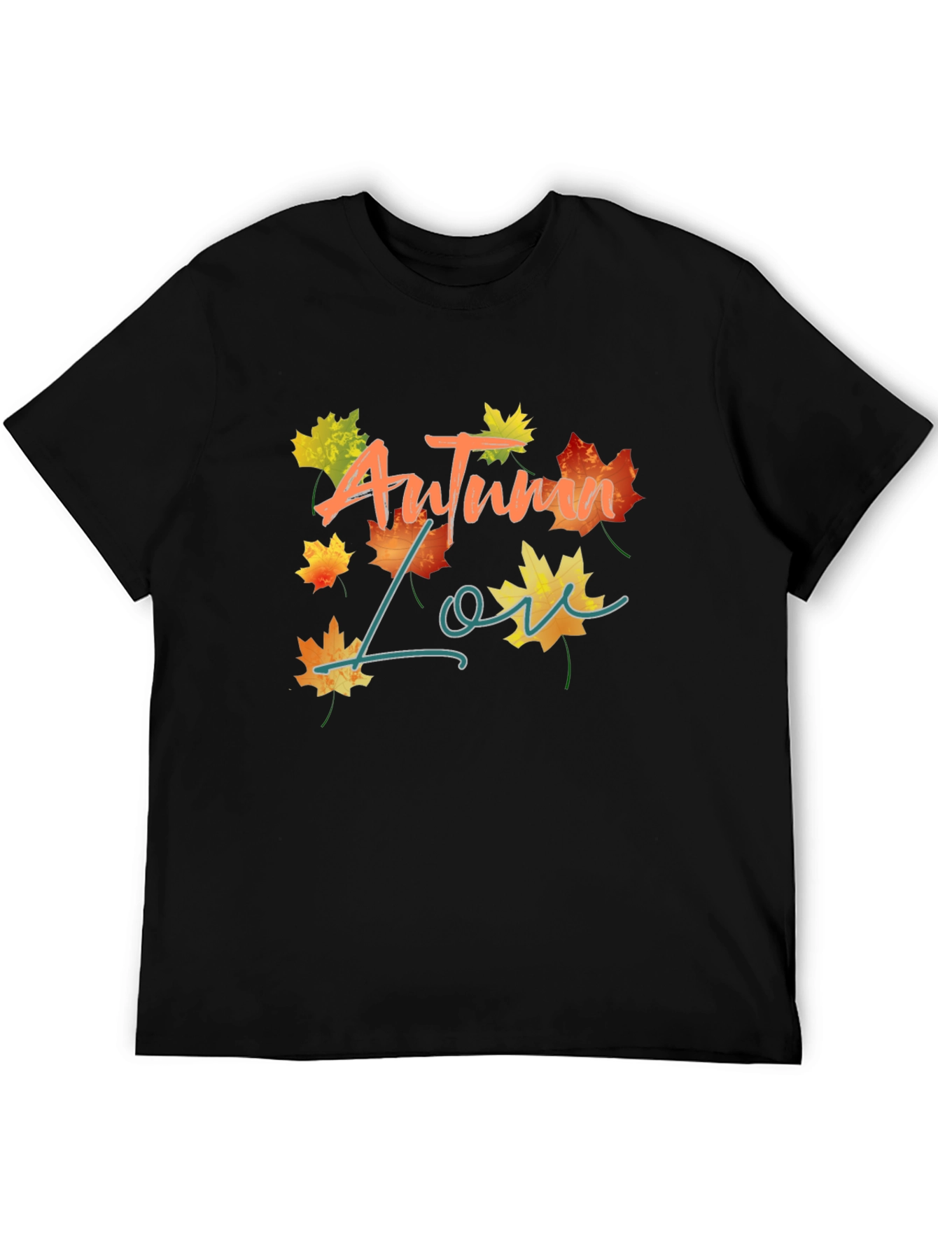 Autumn Love Graphic Tee - Black
