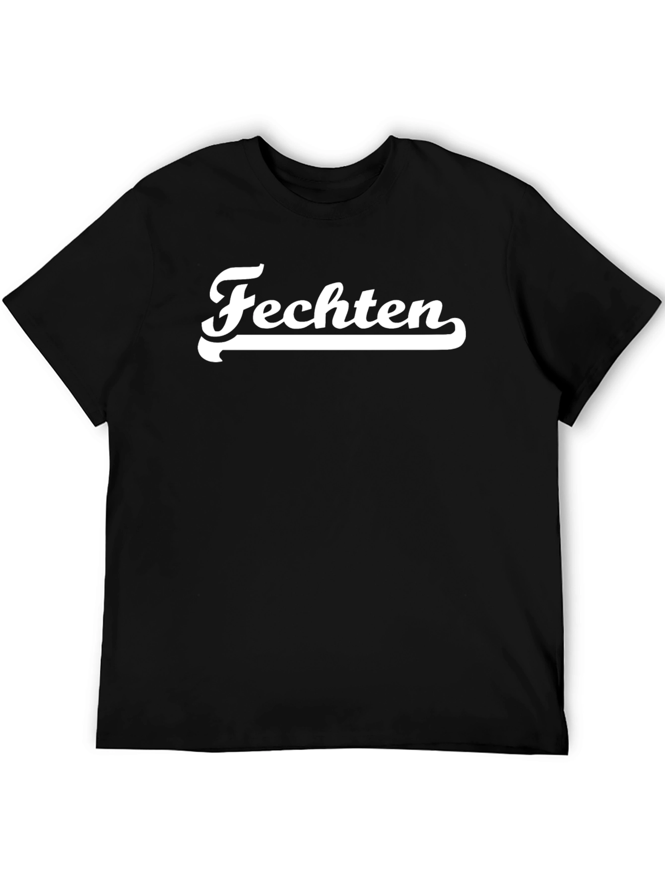 Fechten Black T-Shirt - Fencing Design Tee