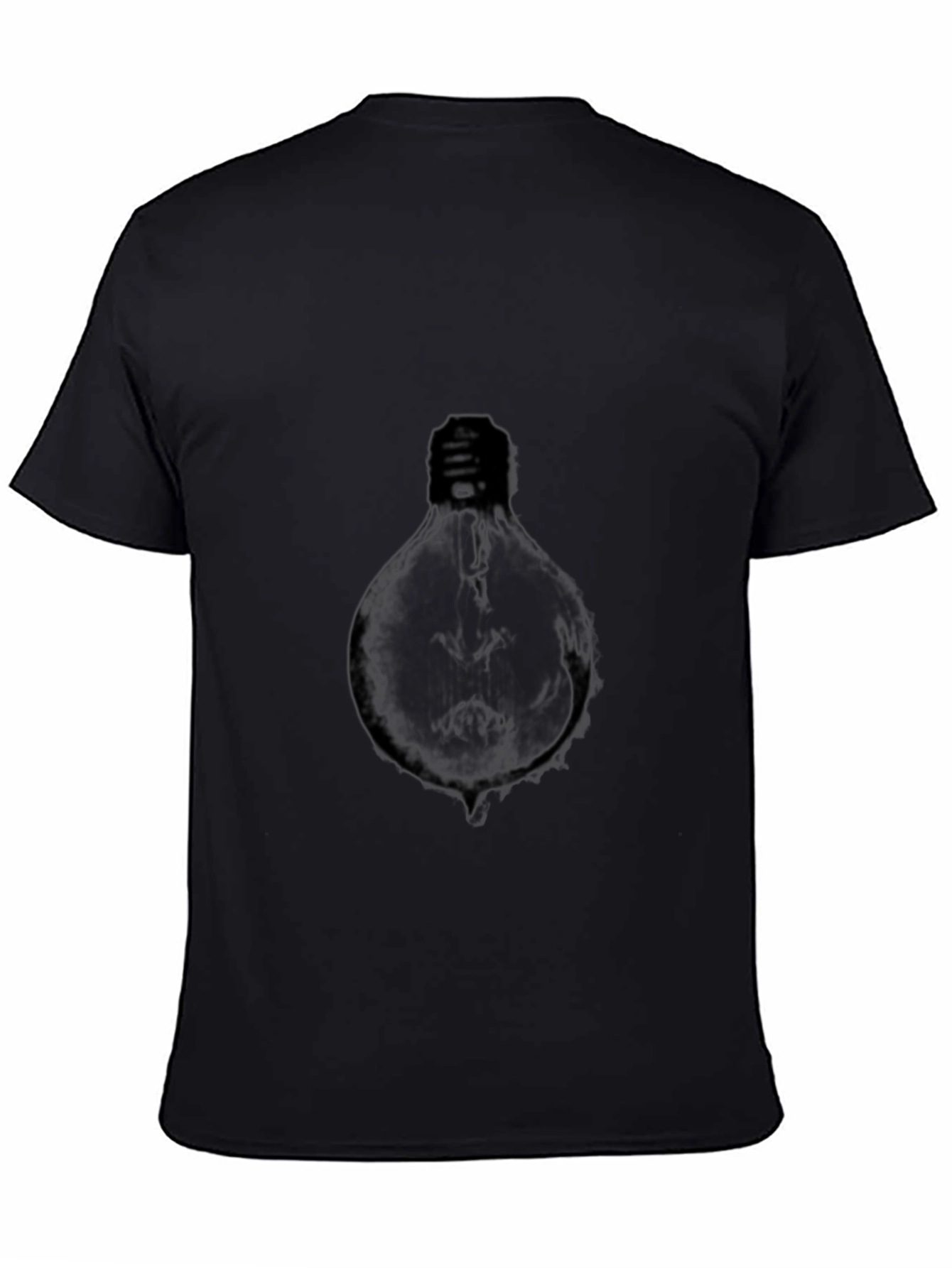 Mens Black Graphic Tee - Light Bulb Design