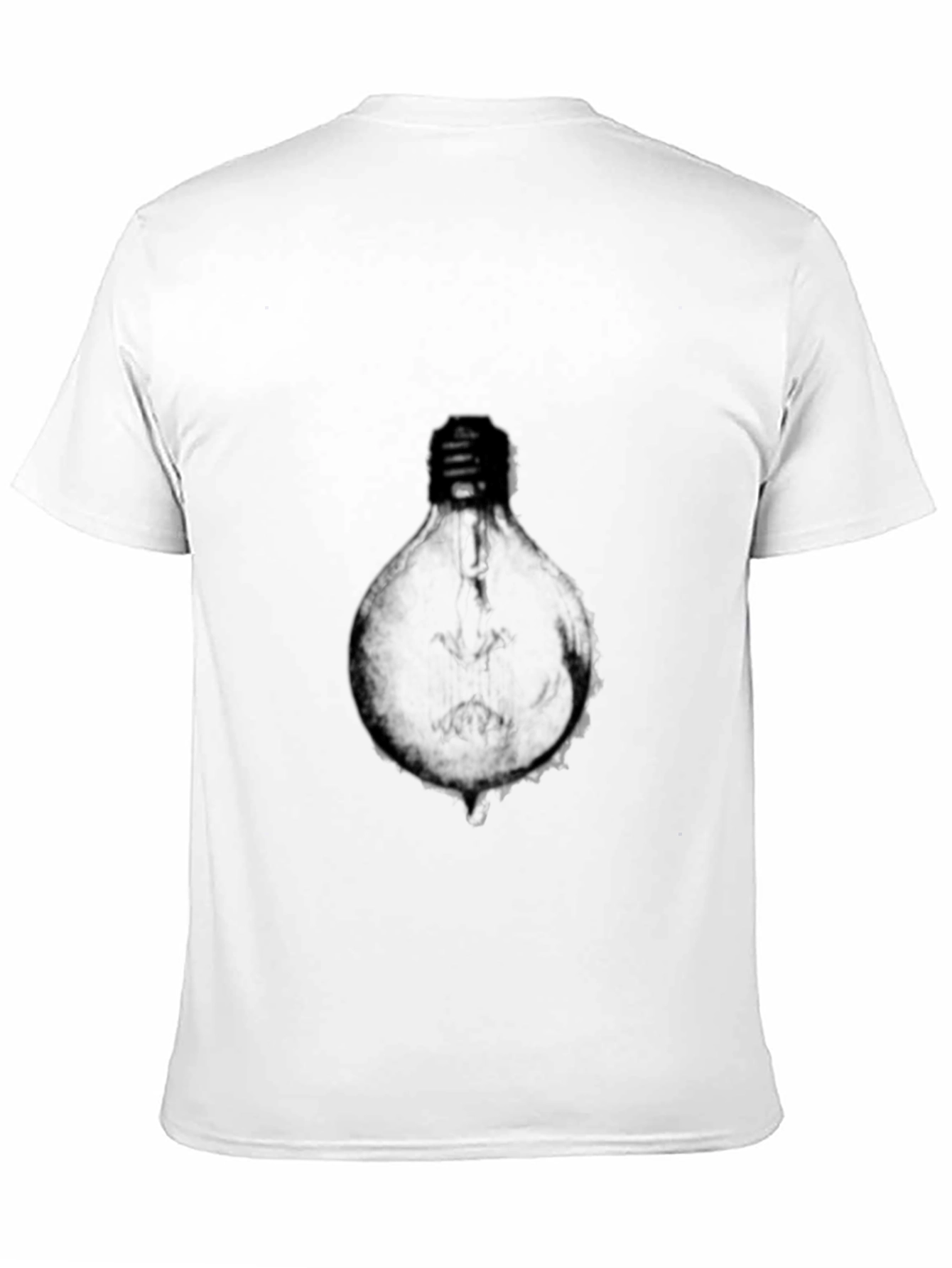 Mens Black Graphic Tee - Light Bulb Design