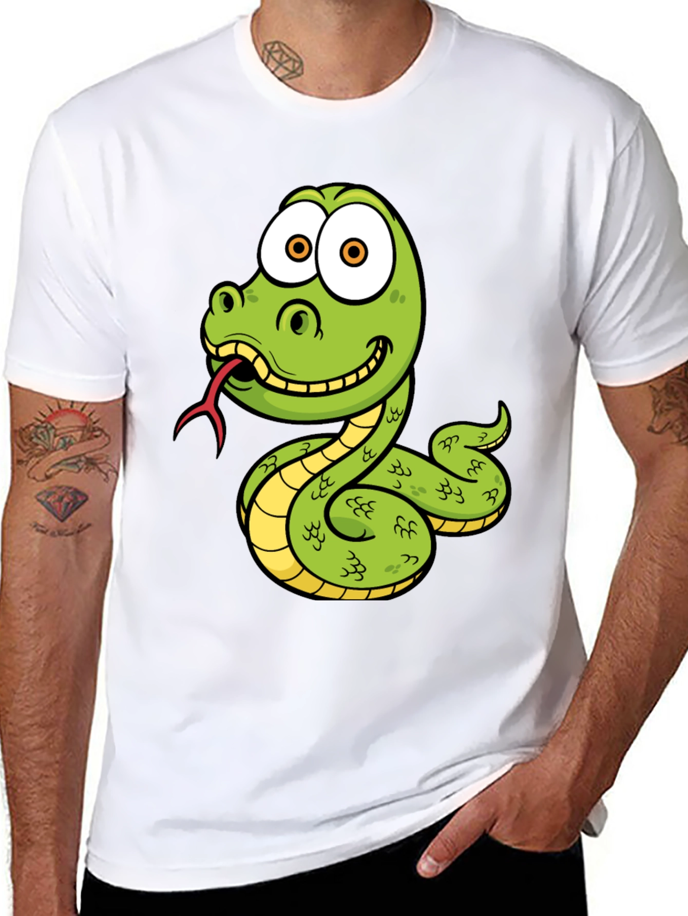 Snake Graphic Tee - Cool Cartoon Design