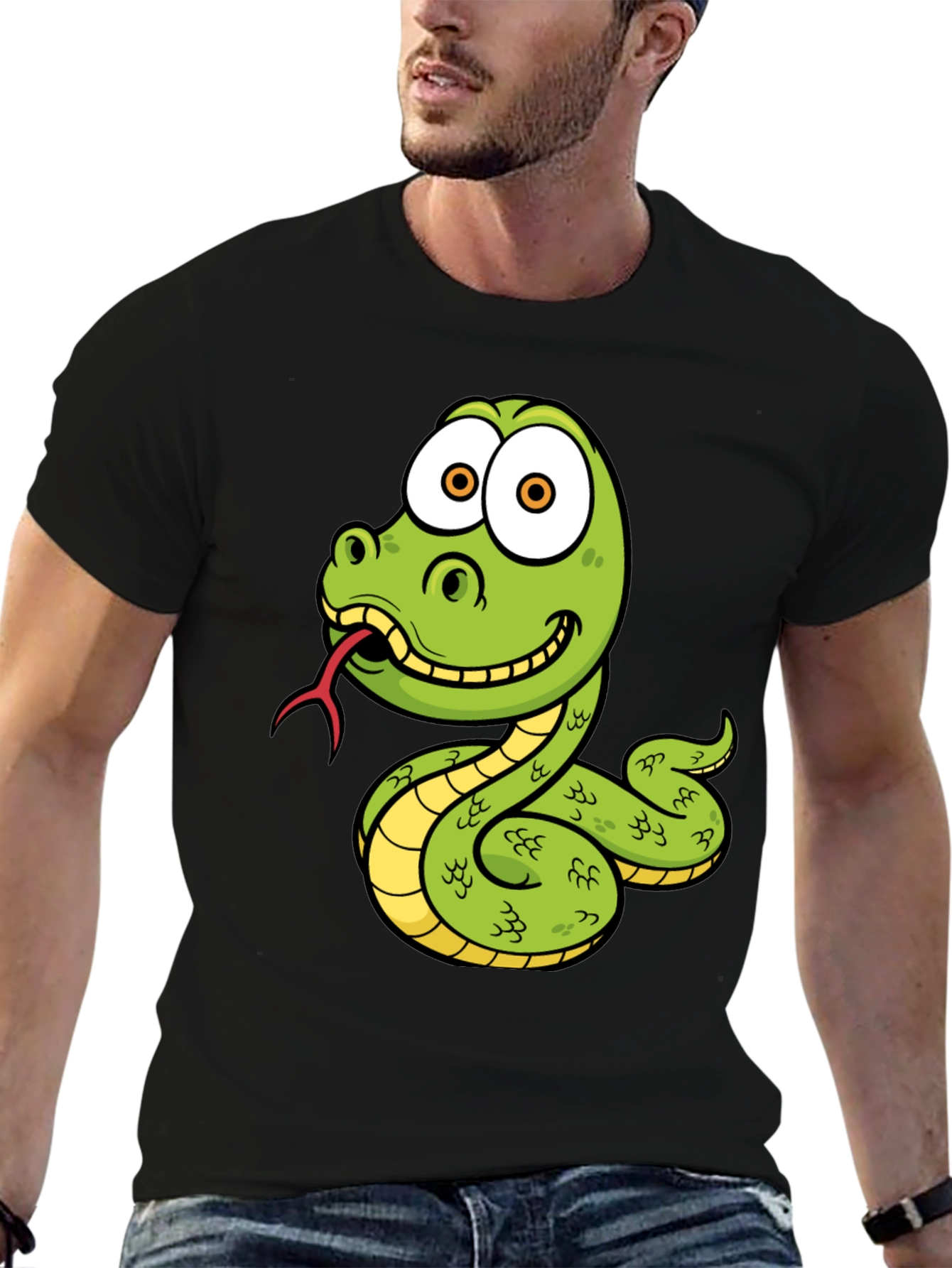 Snake Graphic Tee - Cool Cartoon Design
