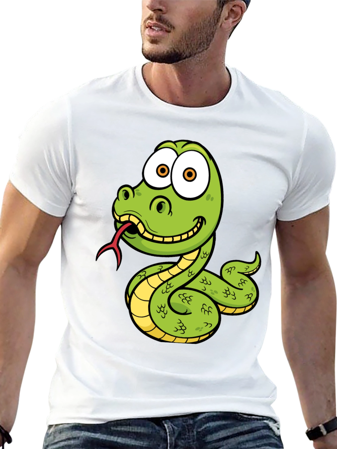 Snake Graphic Tee - Cool Cartoon Design