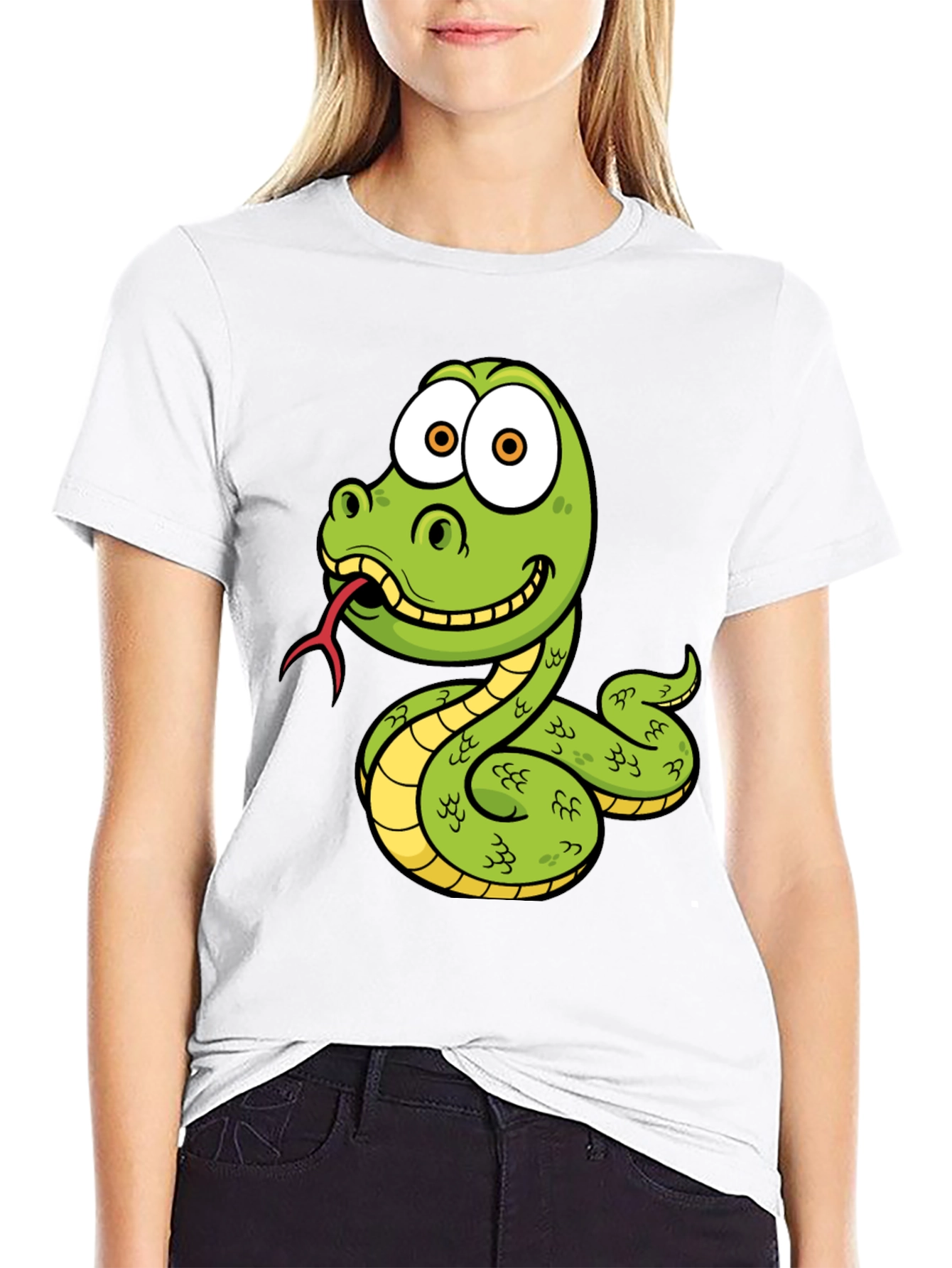 Snake Graphic Tee - Cool Cartoon Design