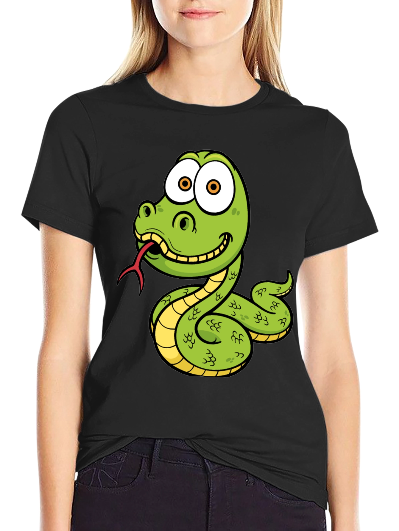 Snake Graphic Tee - Cool Cartoon Design