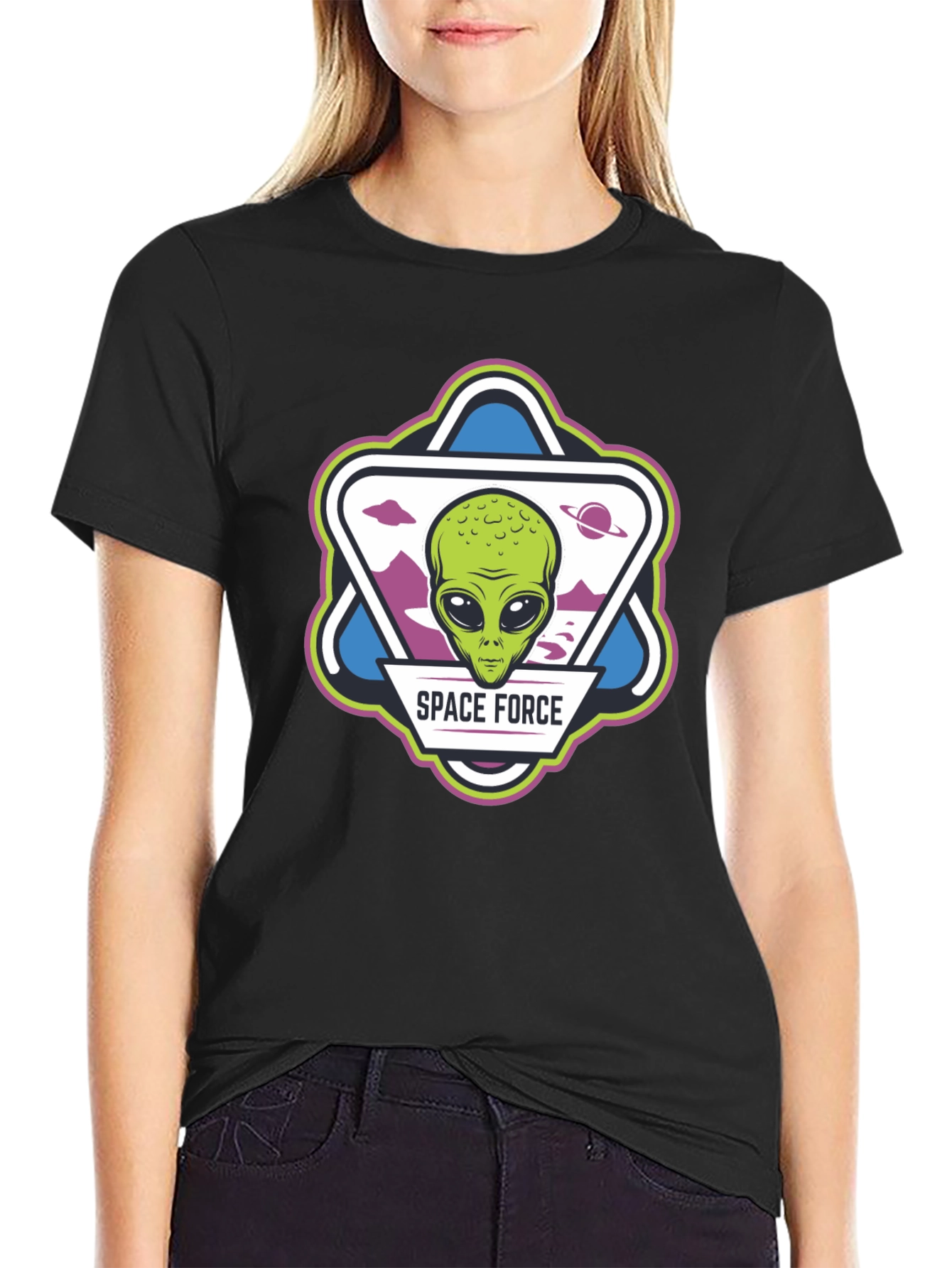 Space Force Alien Graphic T-Shirt
