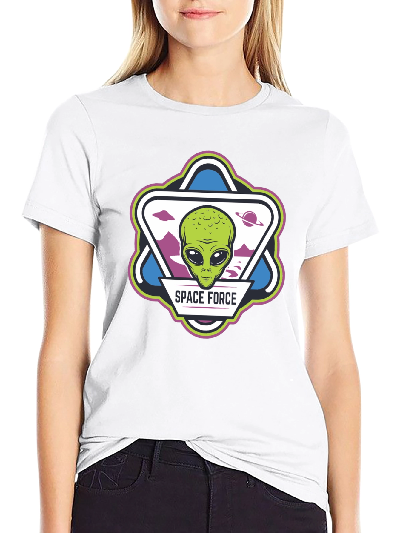 Space Force Alien Graphic T-Shirt