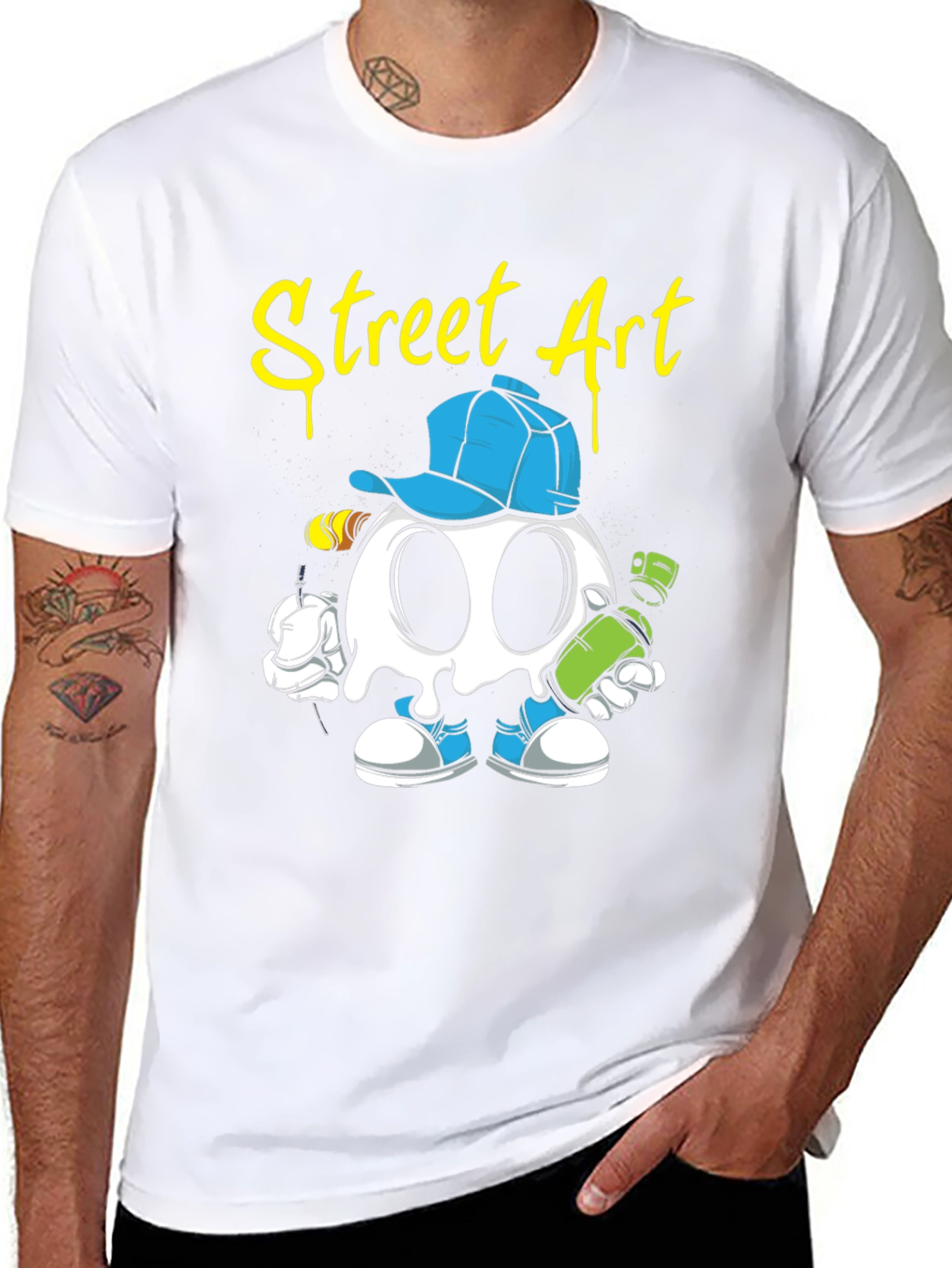 Street Art Graphic T-Shirt - Cool Cartoon Design