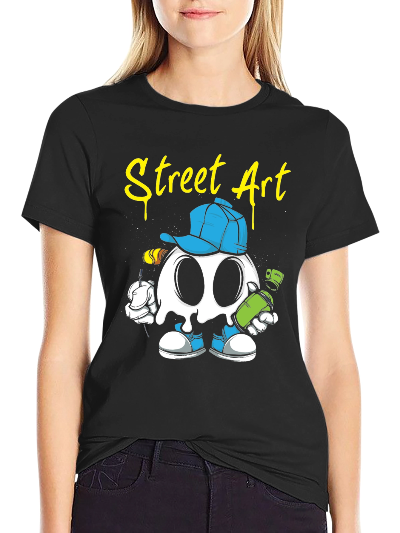 Street Art Graphic T-Shirt - Cool Cartoon Design