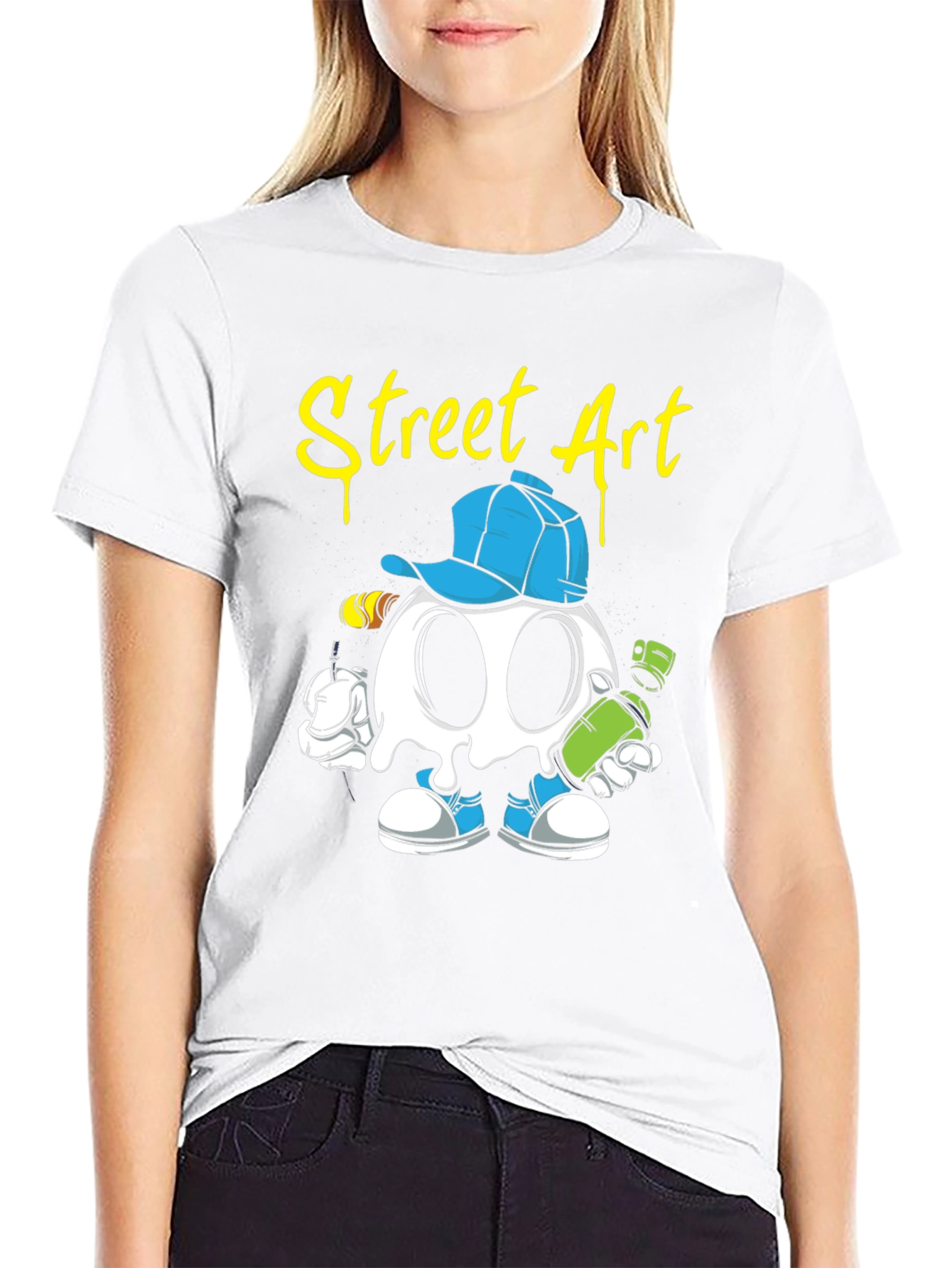 Street Art Graphic T-Shirt - Cool Cartoon Design