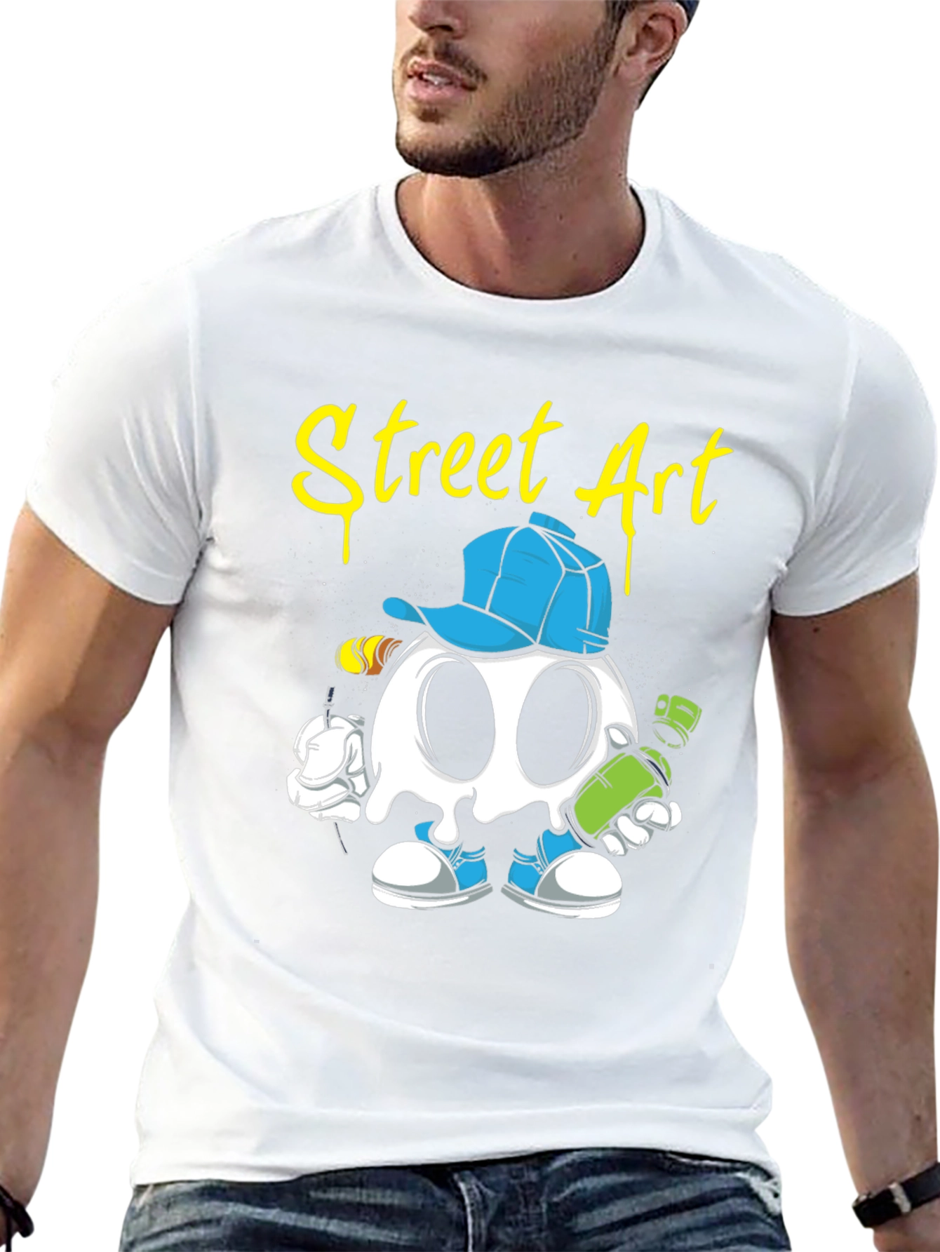 Street Art Graphic T-Shirt - Cool Cartoon Design
