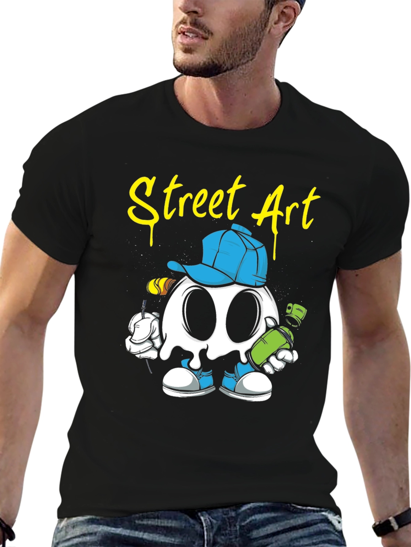 Street Art Graphic T-Shirt - Cool Cartoon Design