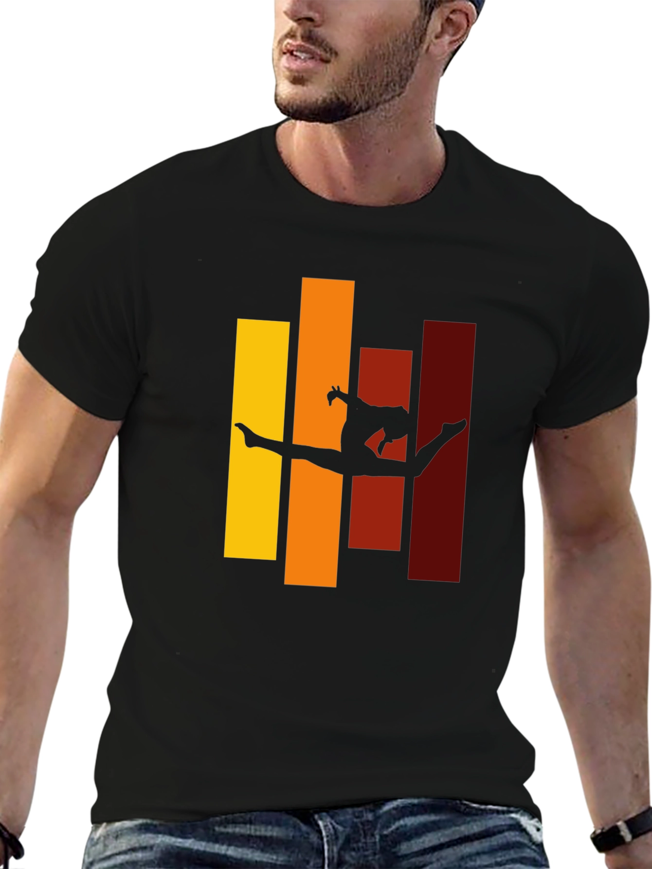 Retro Dancer T-Shirt - Gymnastics Silhouette Tee