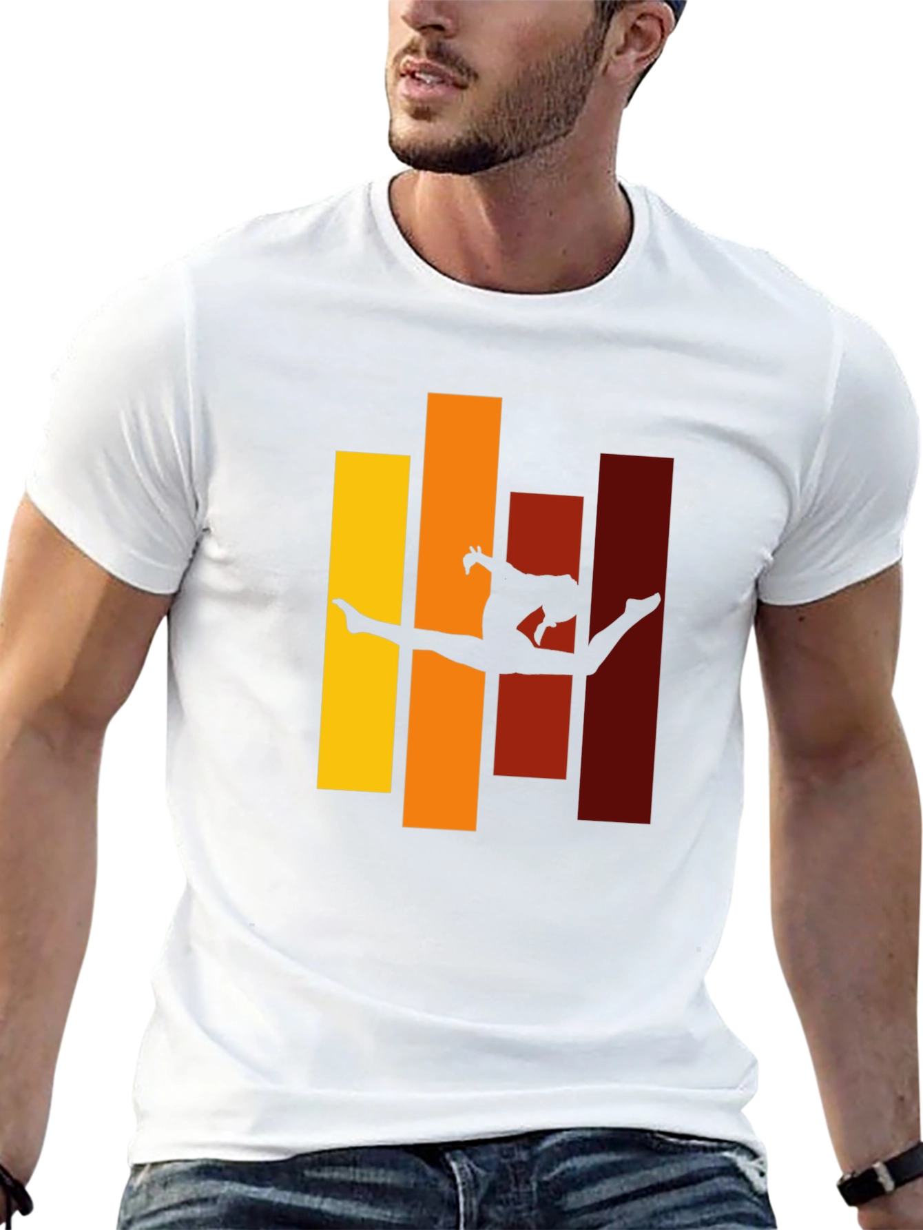 Retro Dancer T-Shirt - Gymnastics Silhouette Tee