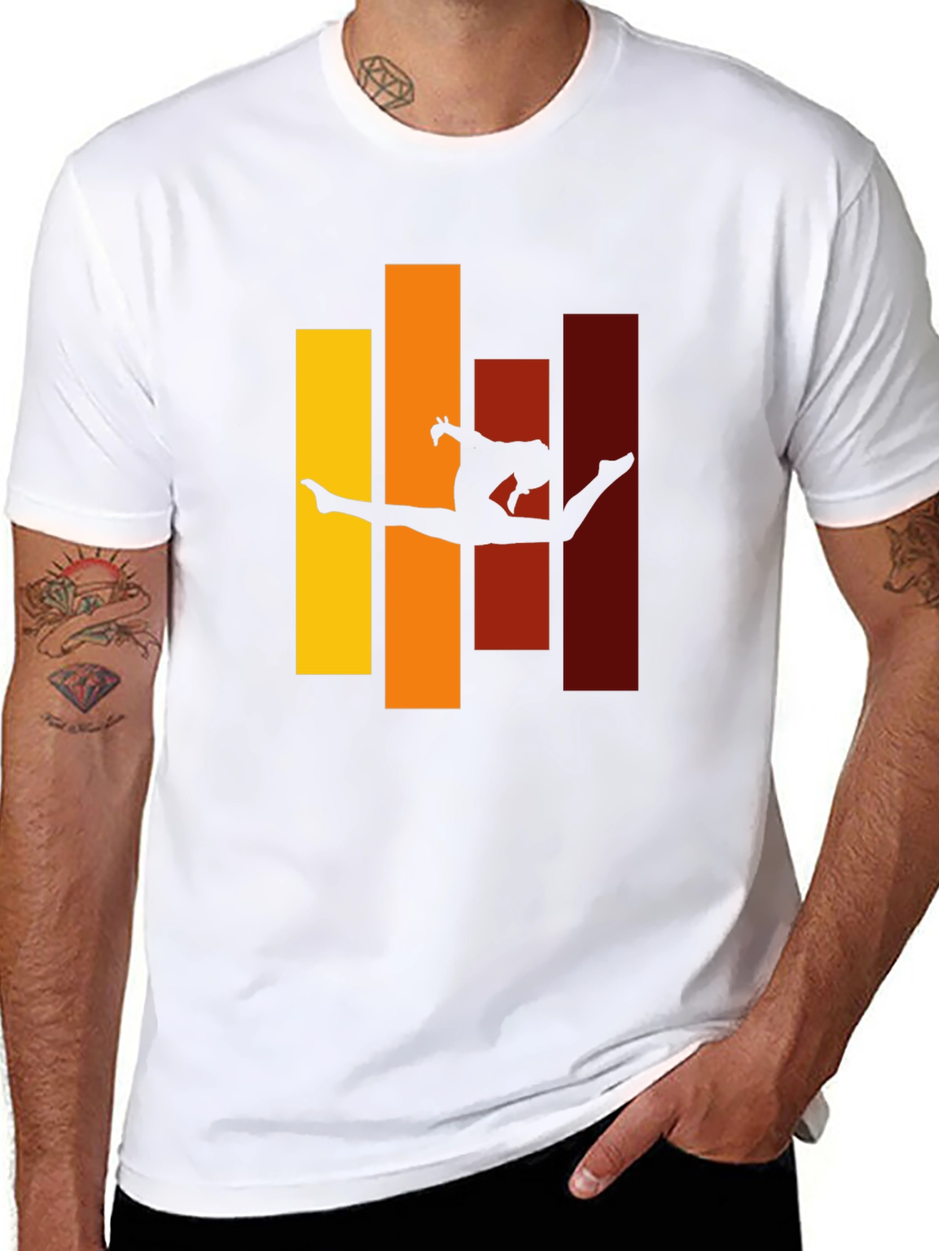 Retro Dancer T-Shirt - Gymnastics Silhouette Tee