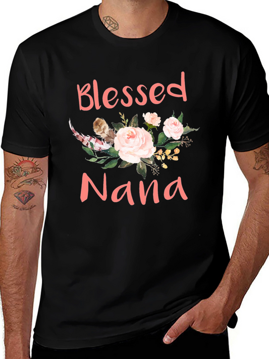 Blessed Nana Floral T-Shirt - Gift for Grandmothers