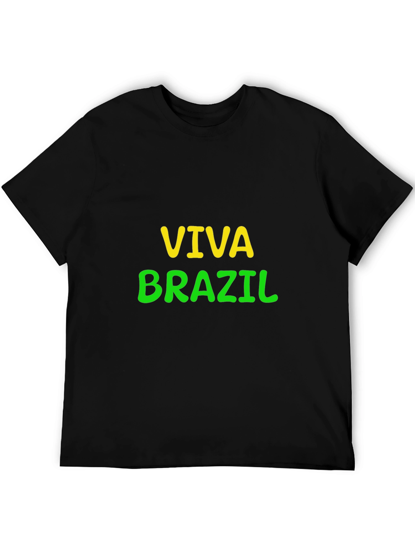 Viva Brazil Graphic Tee - Black Cotton T-Shirt