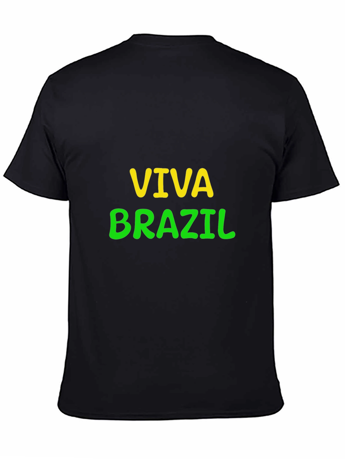 Viva Brazil Graphic Tee - Black Cotton T-Shirt
