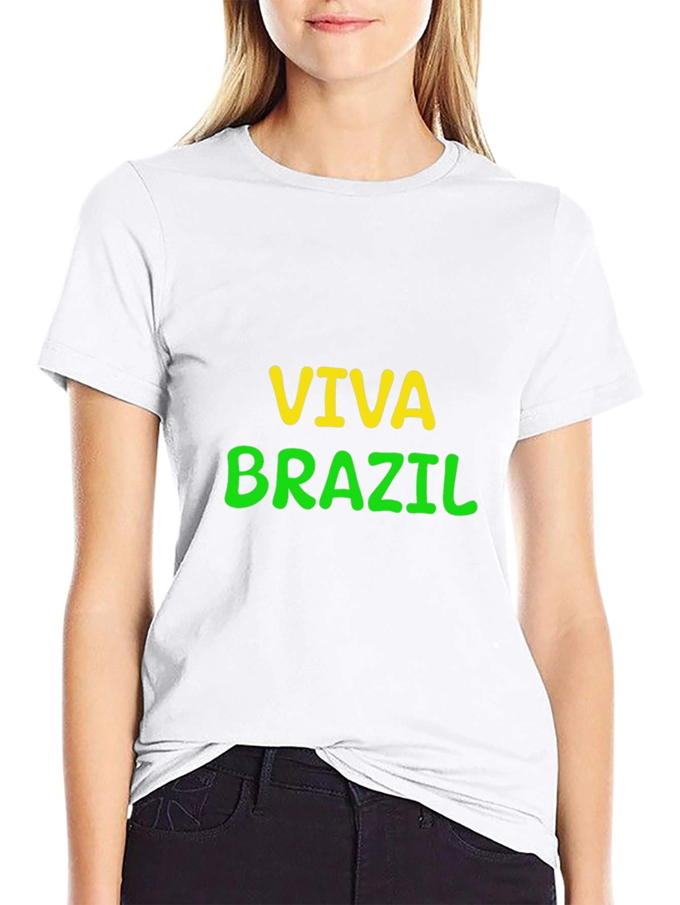Viva Brazil Graphic Tee - Black Cotton T-Shirt
