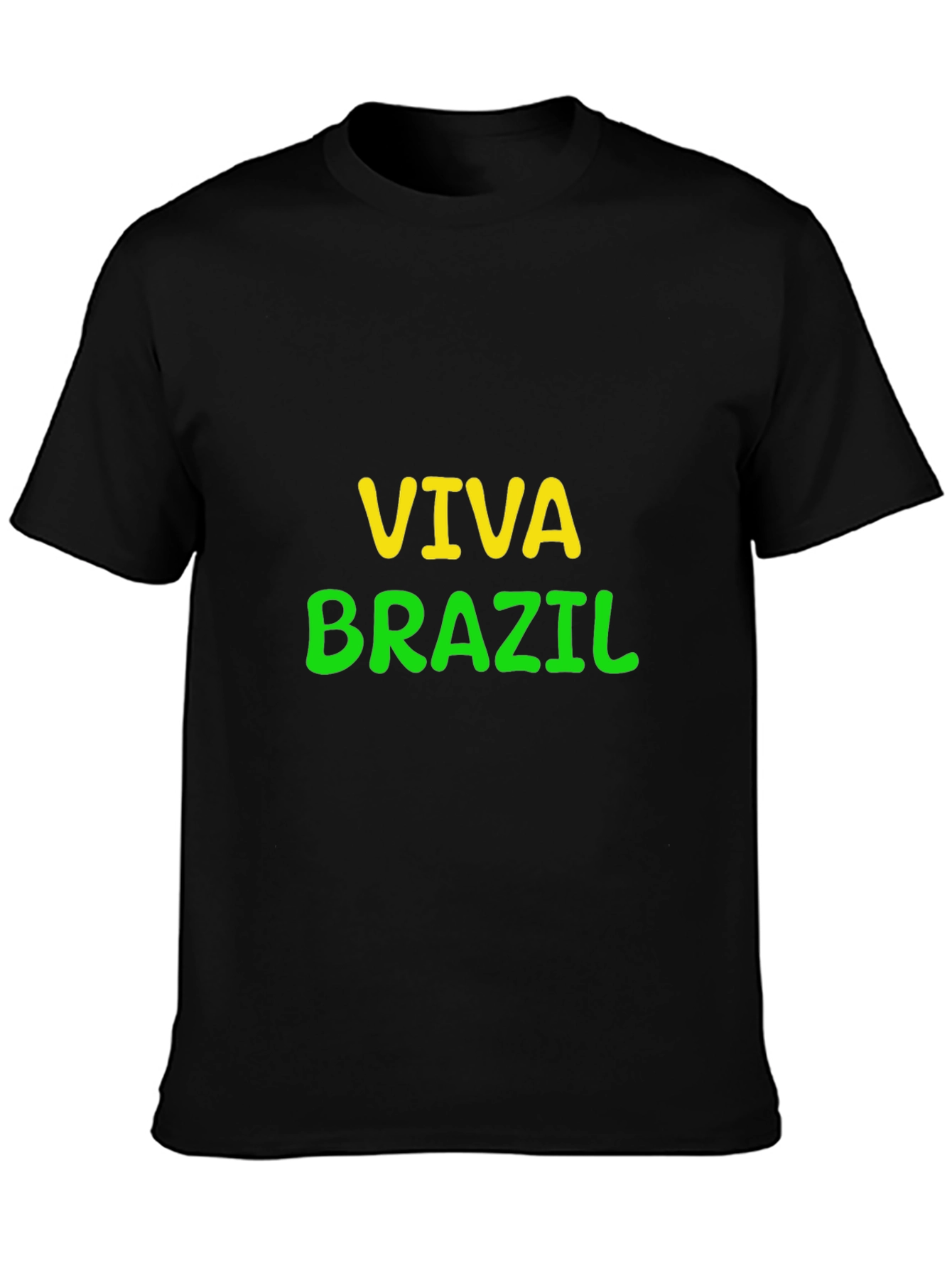 Viva Brazil Graphic Tee - Black Cotton T-Shirt