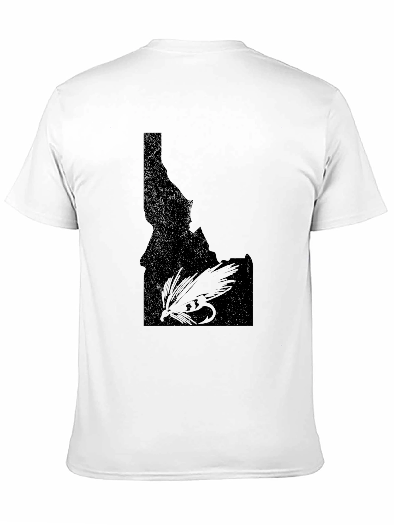 Idaho Fly Fishing T-Shirt - Black State Outline Tee