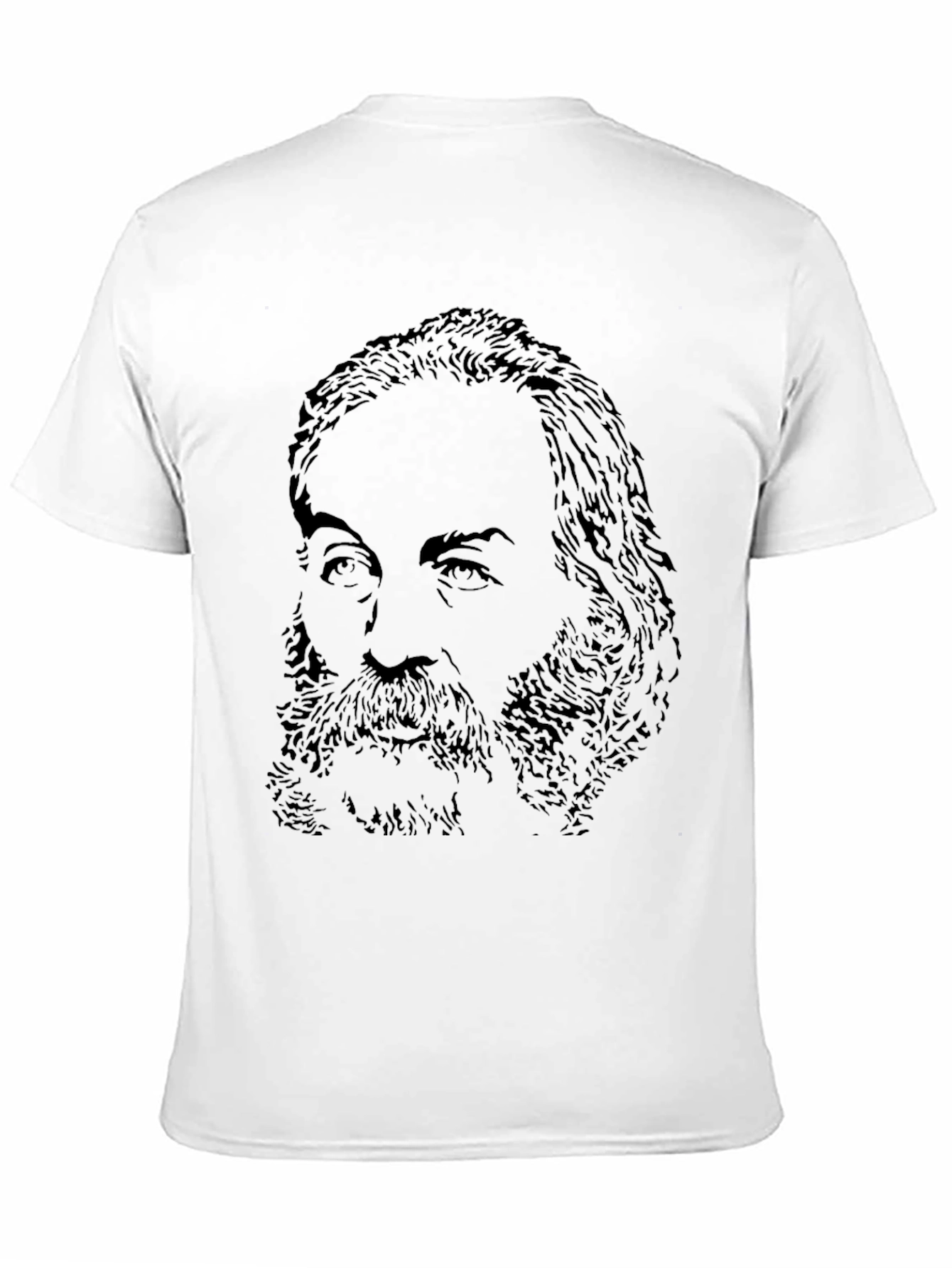 Mens Black T-Shirt with Portrait Graphic