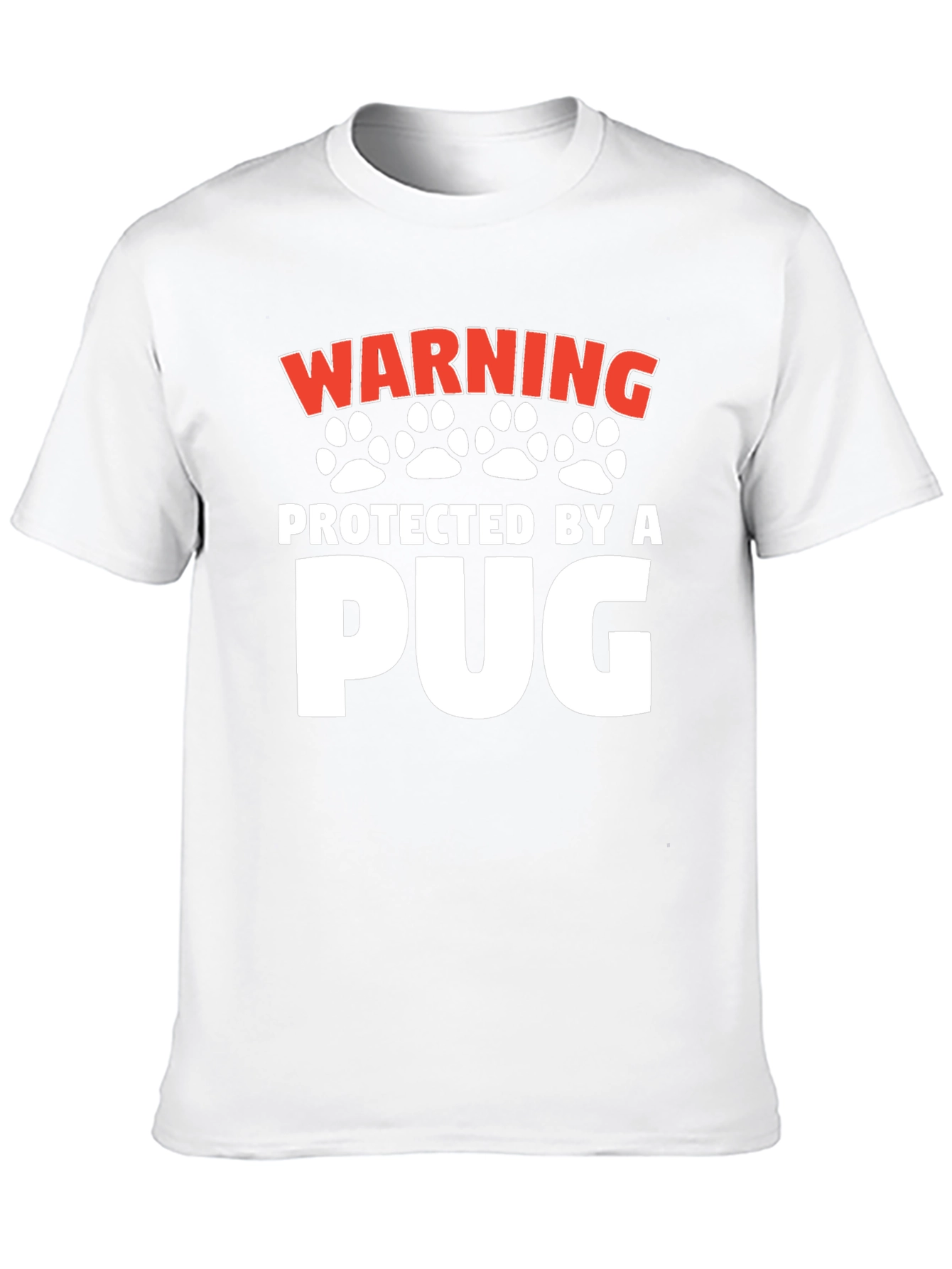Warning Protected By a Pug Black T-Shirt