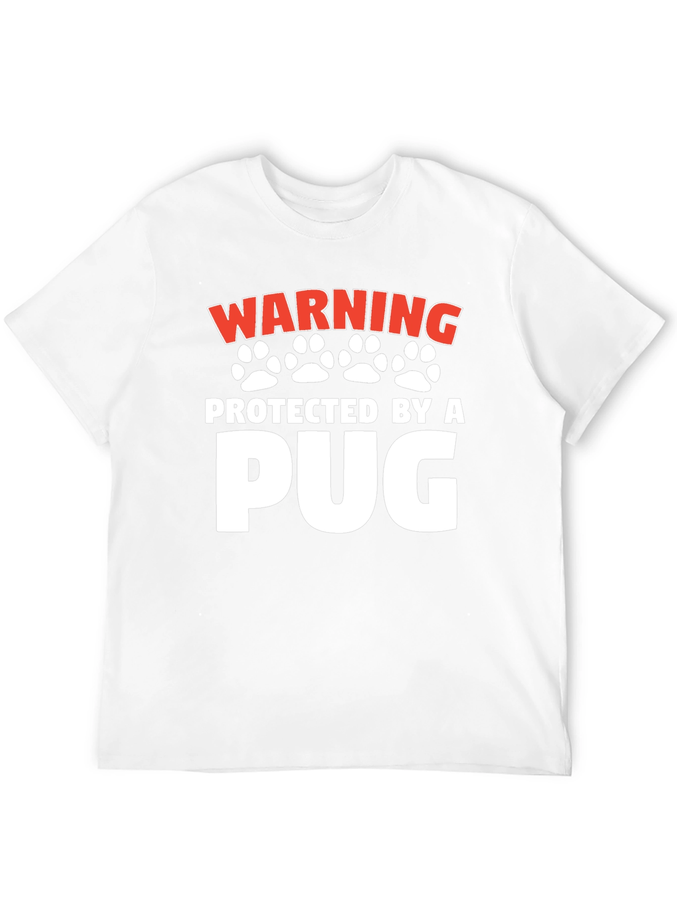 Warning Protected By a Pug Black T-Shirt
