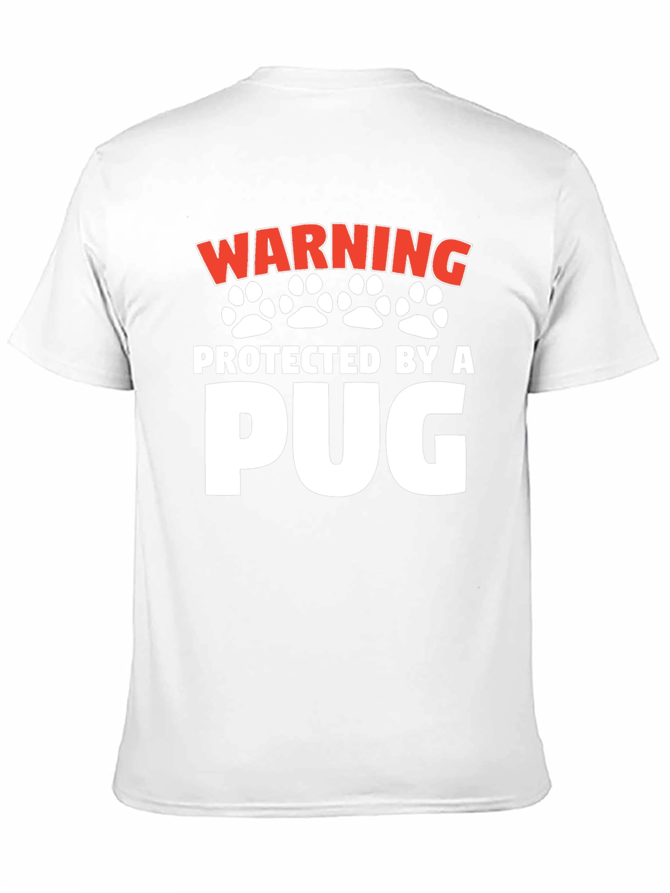 Warning Protected By a Pug Black T-Shirt