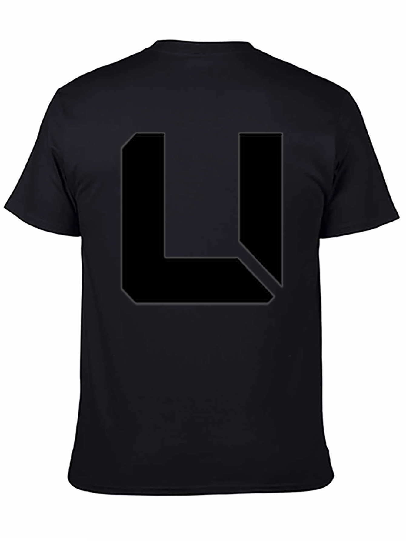 Abstract L Graphic Black T-Shirt