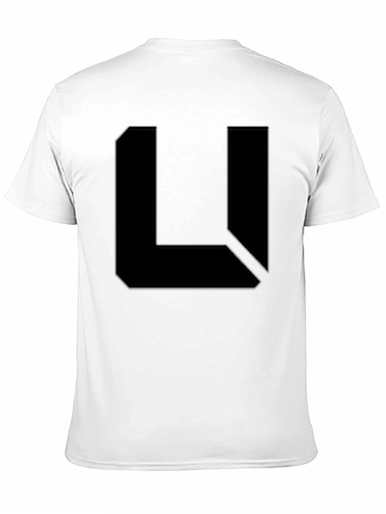 Abstract L Graphic Black T-Shirt
