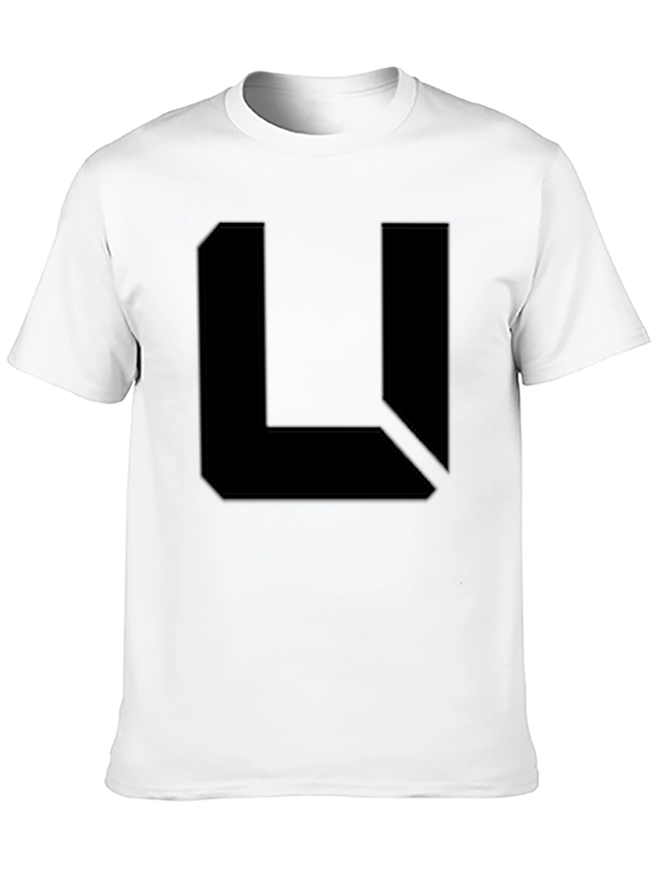Abstract L Graphic Black T-Shirt