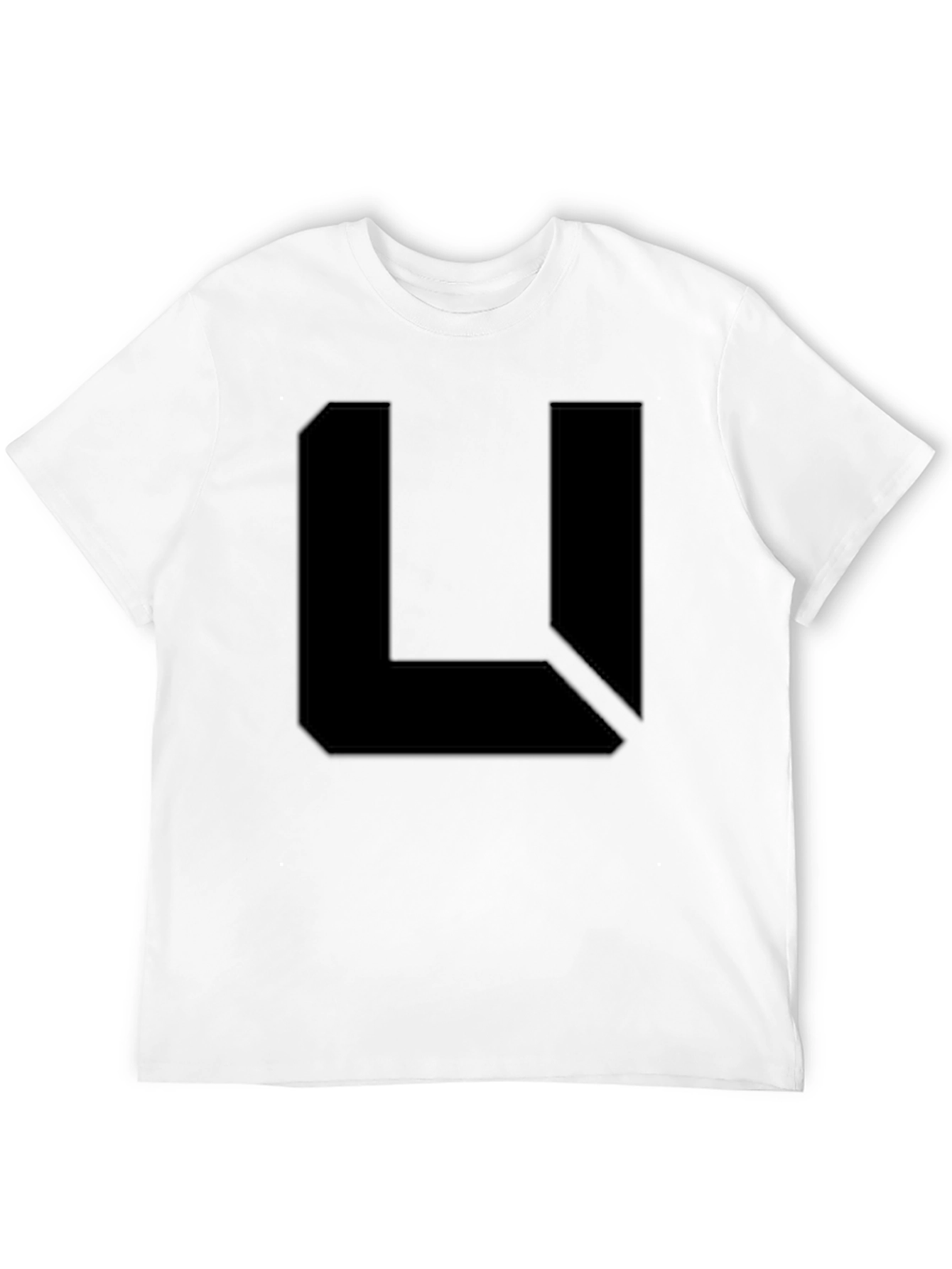 Abstract L Graphic Black T-Shirt