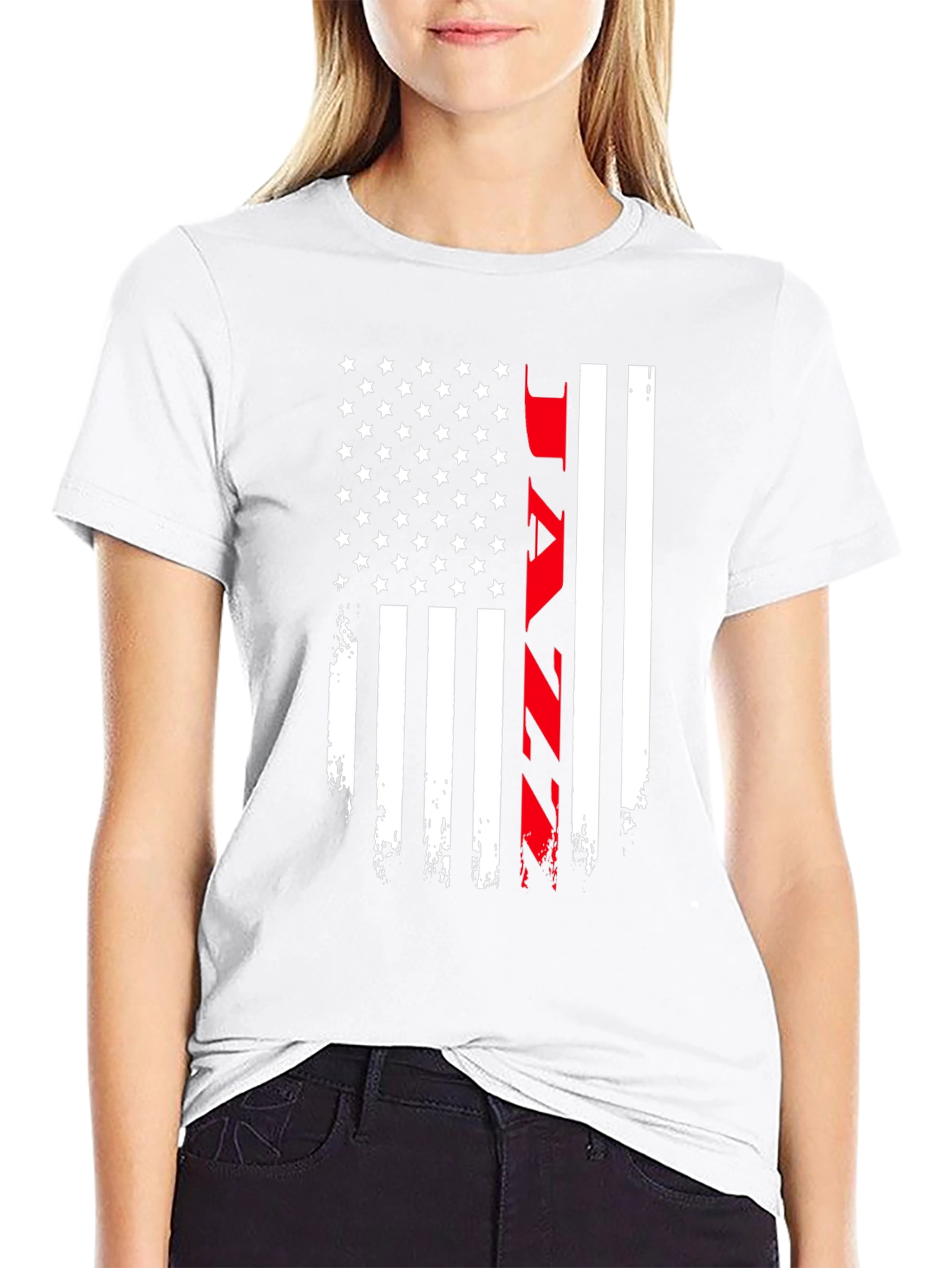 Distressed American Flag JAZZ Graphic Tee