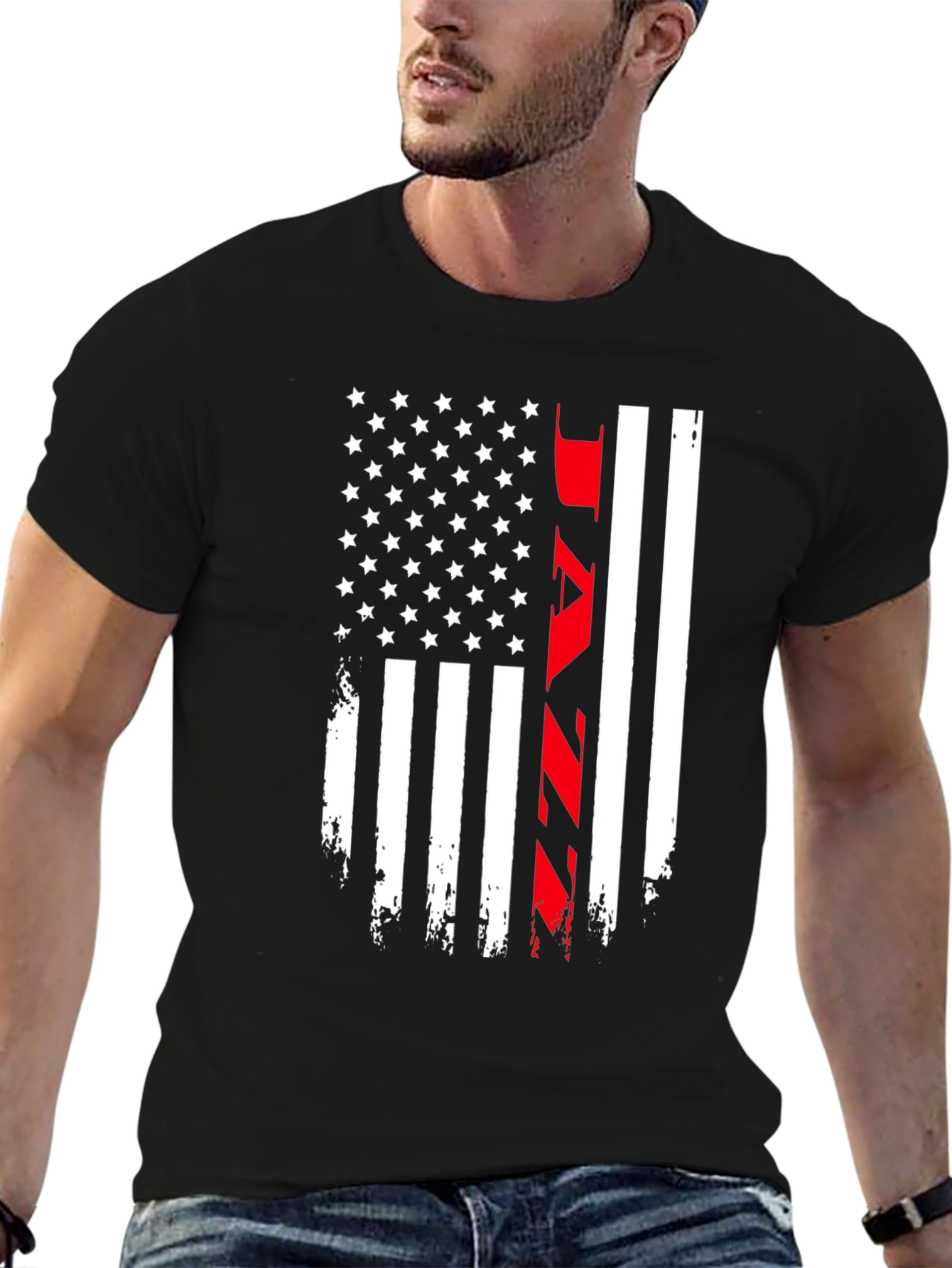 Distressed American Flag JAZZ Graphic Tee