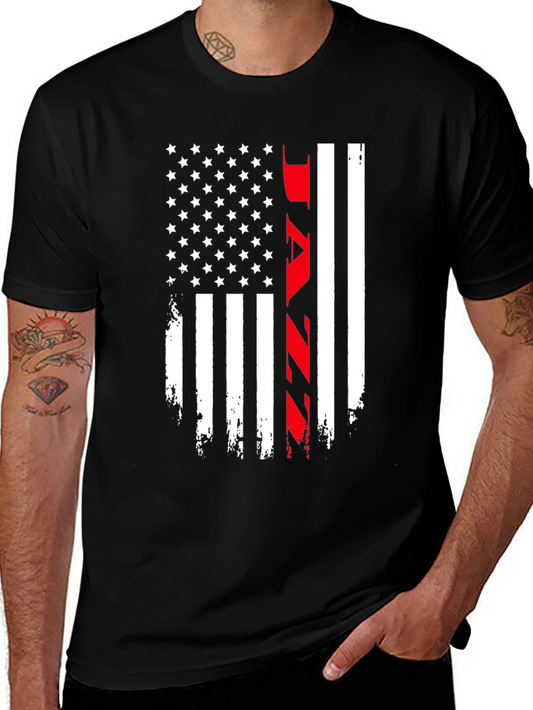 Distressed American Flag JAZZ Graphic Tee