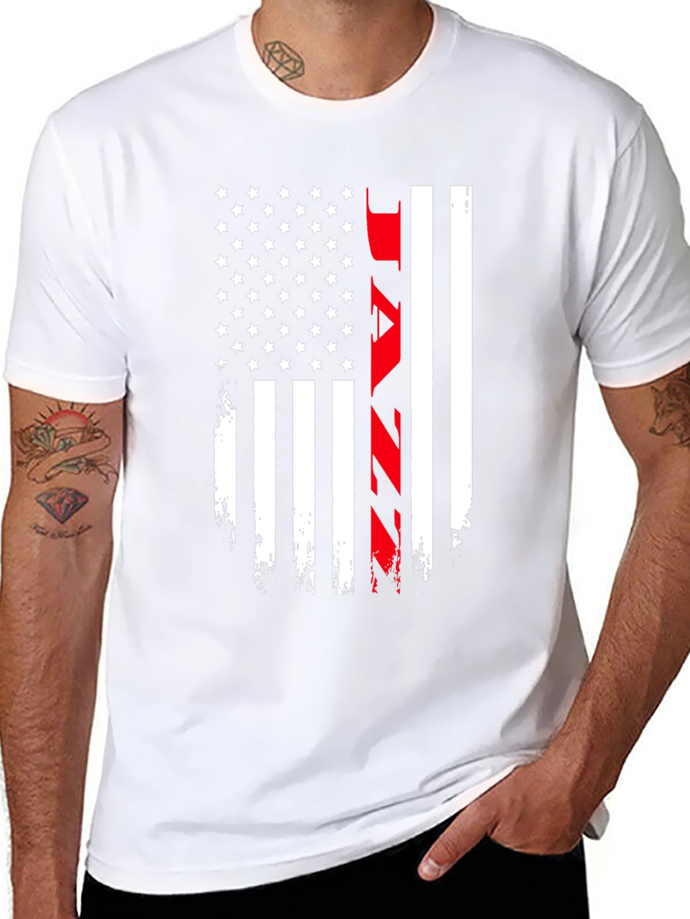 Distressed American Flag JAZZ Graphic Tee