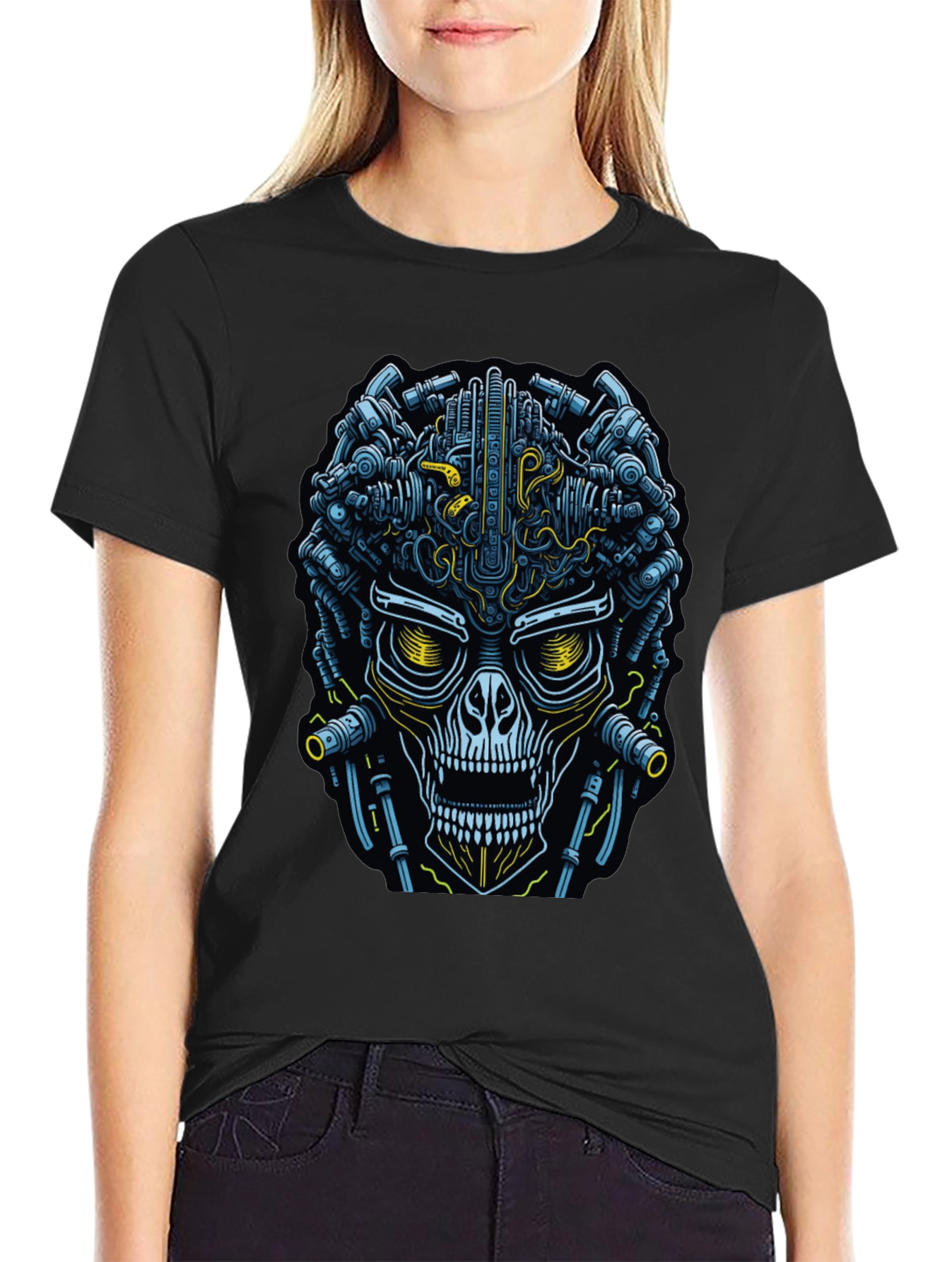Steampunk Skull Graphic Tee - Bold & Unique Design