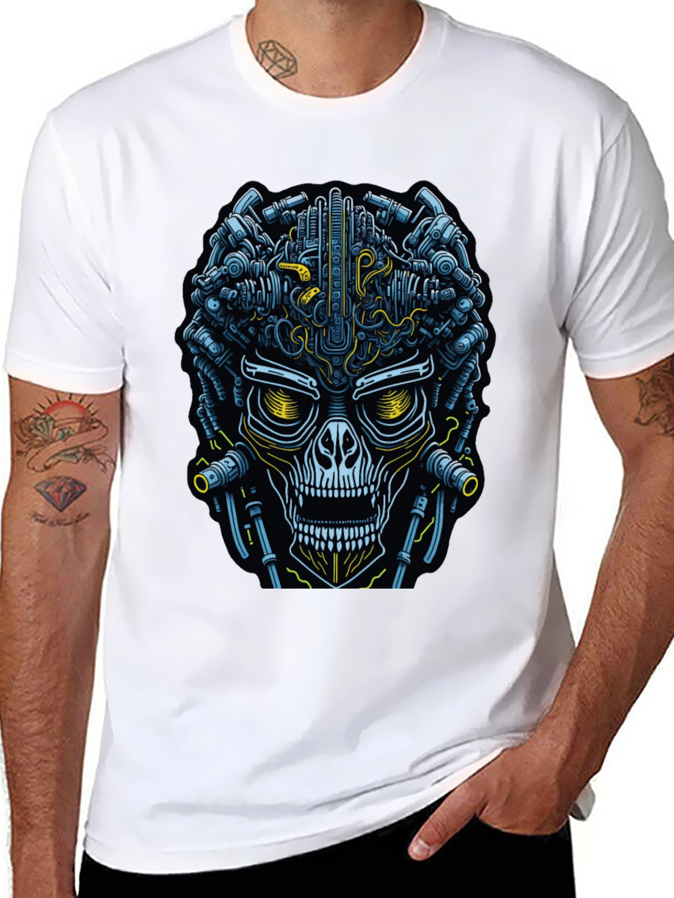 Steampunk Skull Graphic Tee - Bold & Unique Design