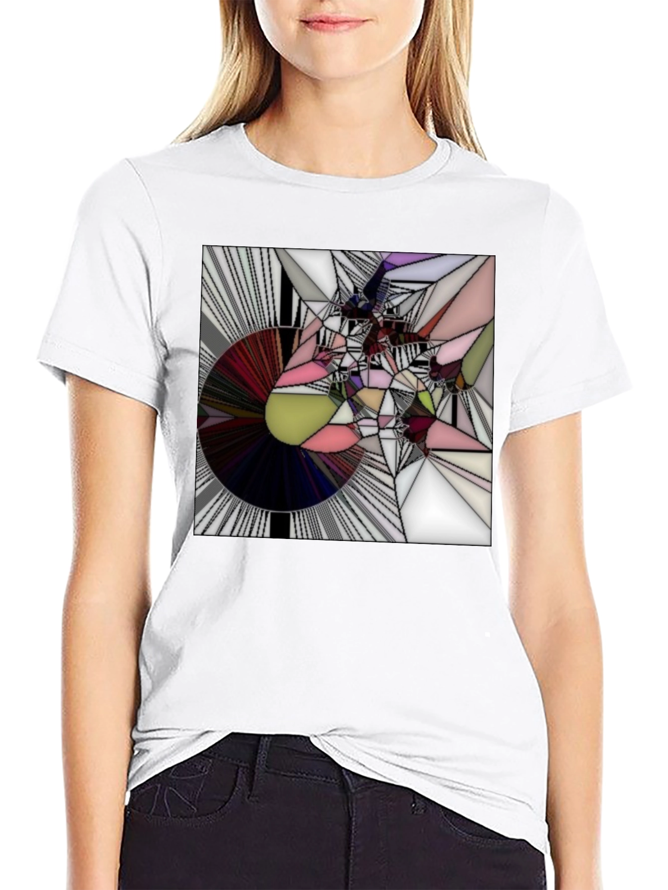 Abstract Graphic Tee - Modern Geometric Design