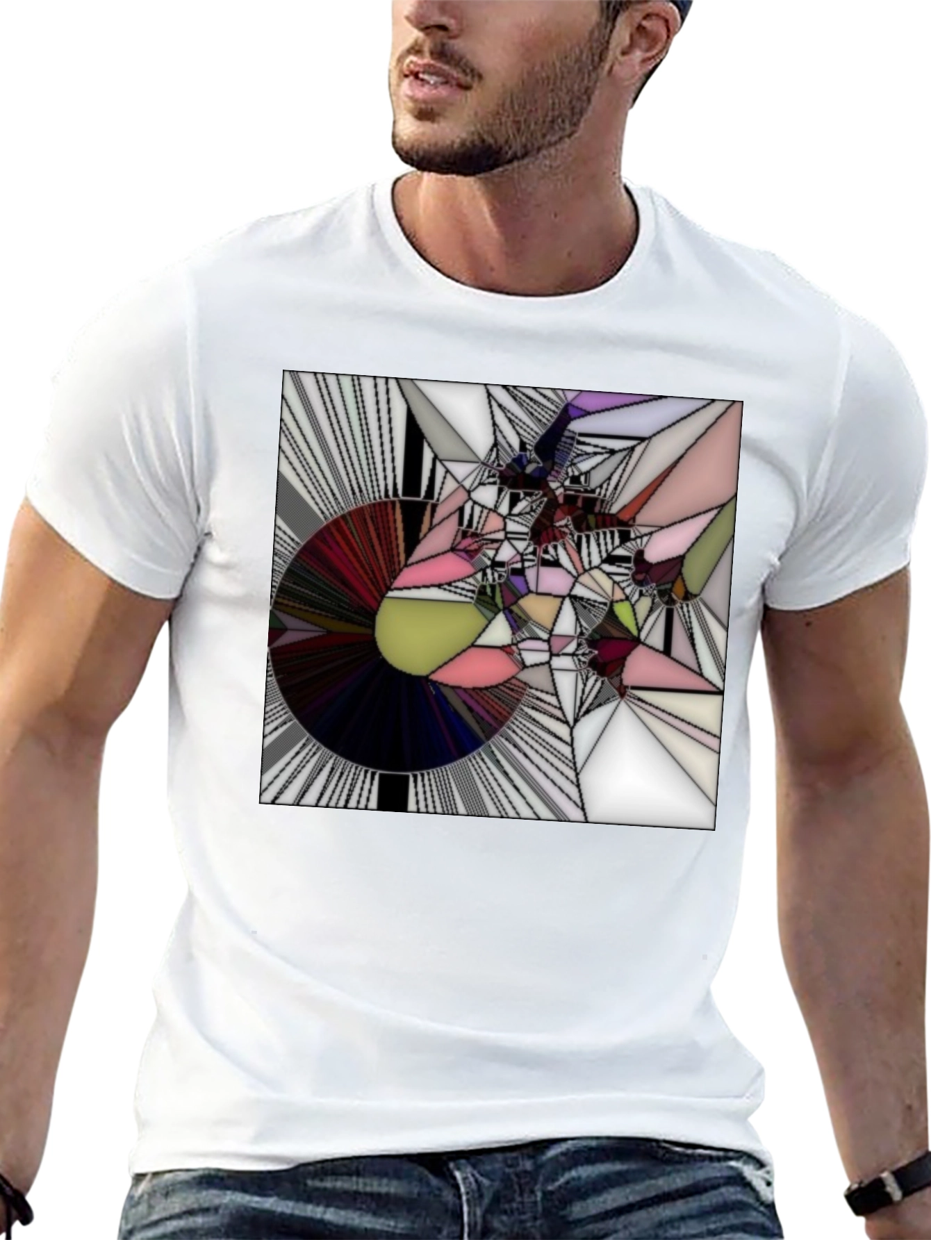 Abstract Graphic Tee - Modern Geometric Design