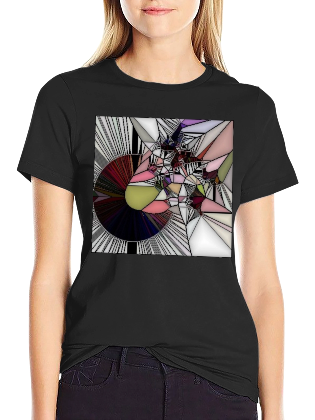 Abstract Graphic Tee - Modern Geometric Design