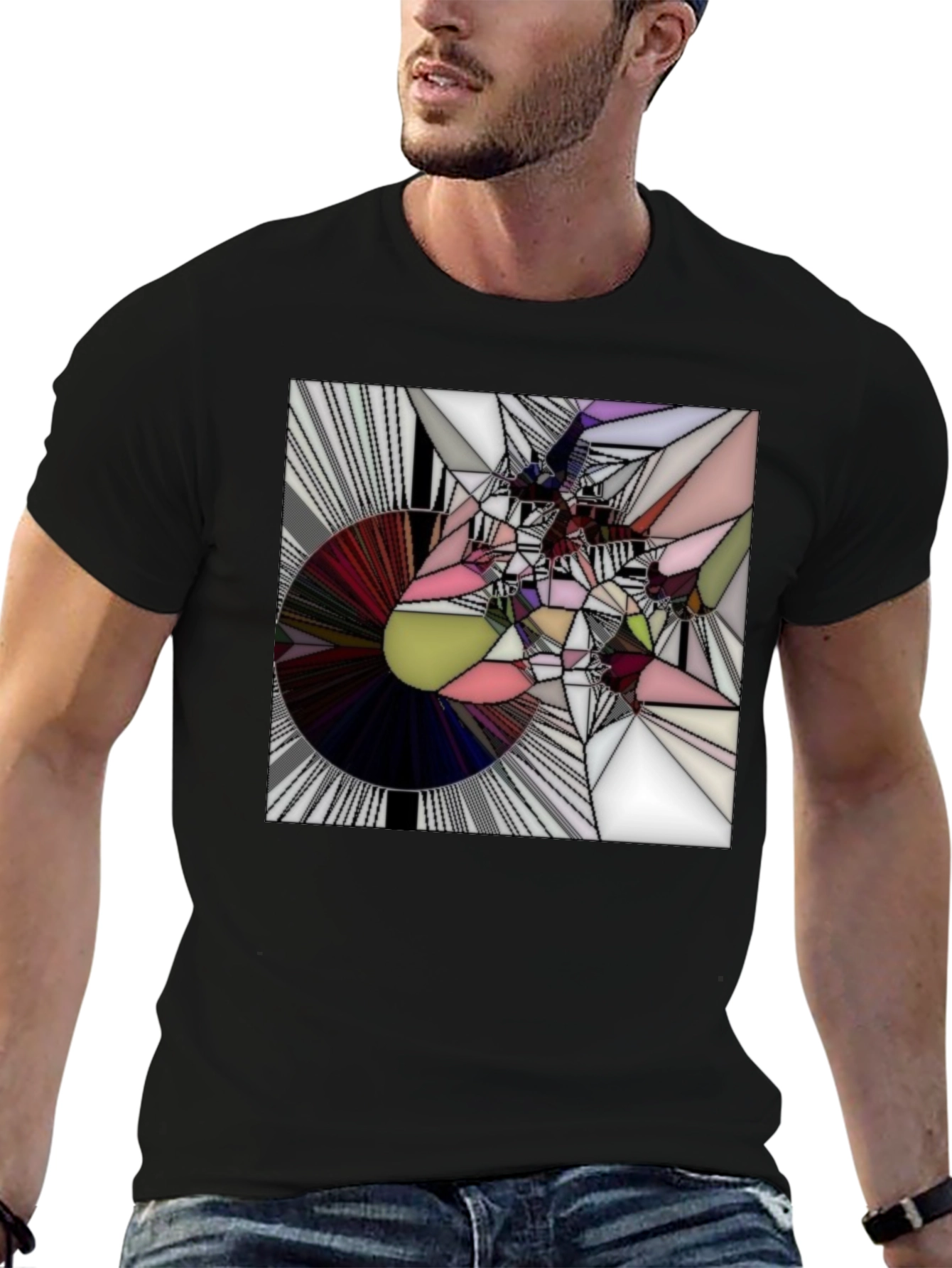 Abstract Graphic Tee - Modern Geometric Design