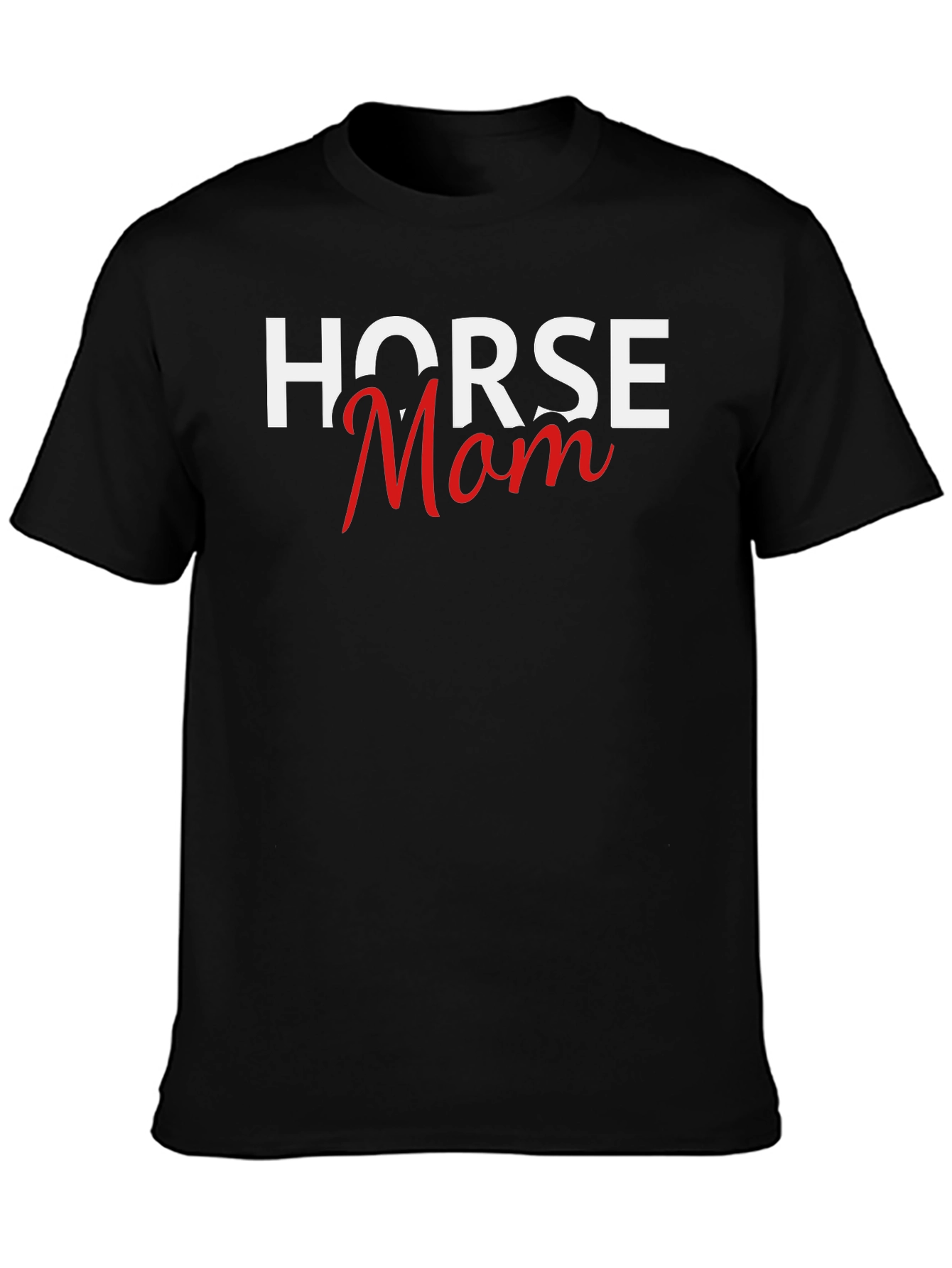 Horse Mom Graphic T-Shirt - Black
