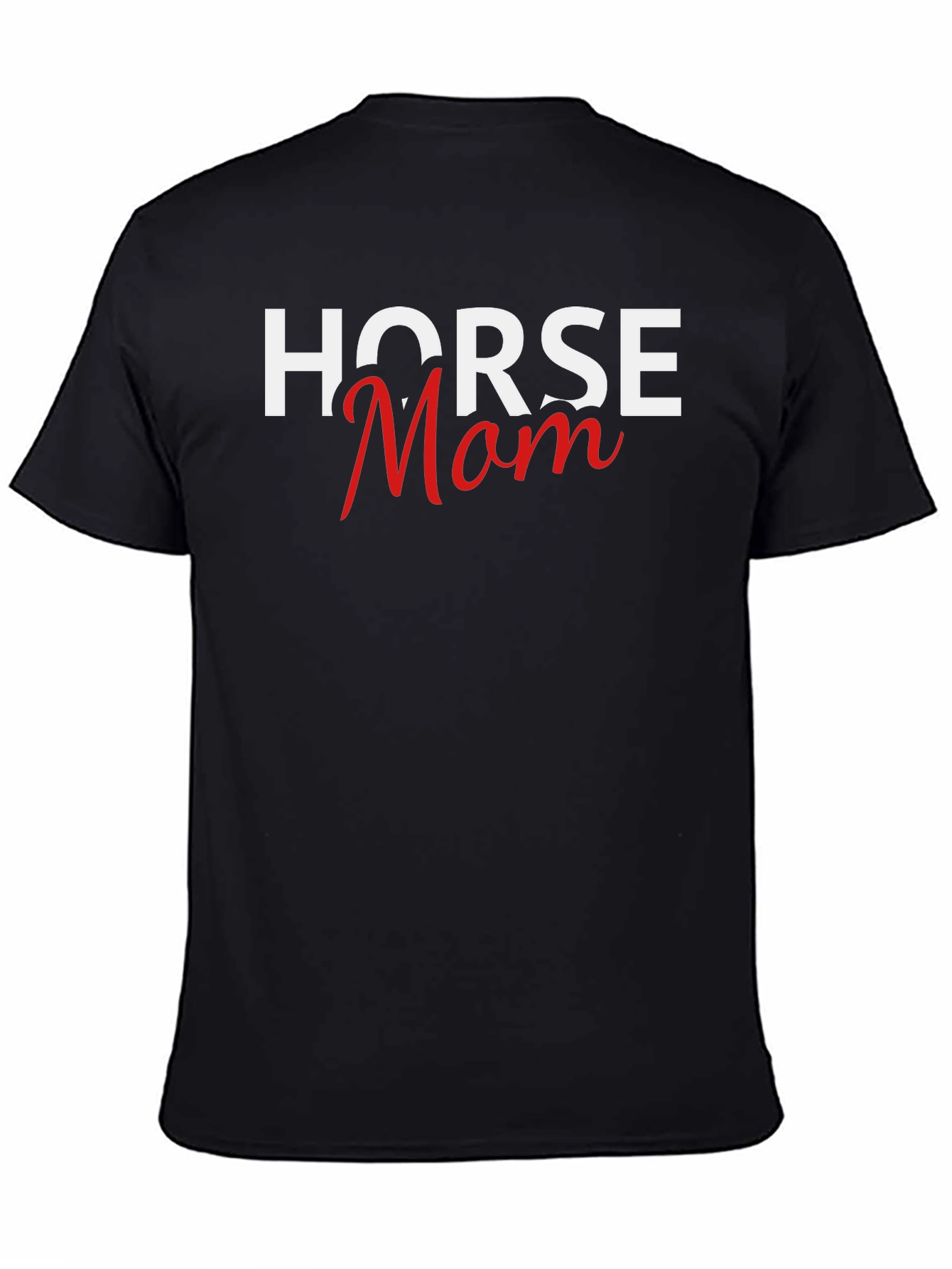 Horse Mom Graphic T-Shirt - Black
