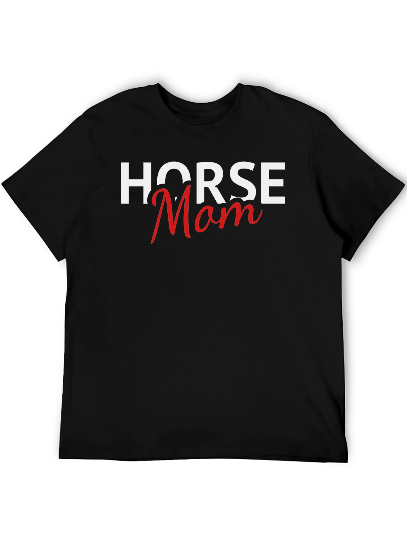 Horse Mom Graphic T-Shirt - Black