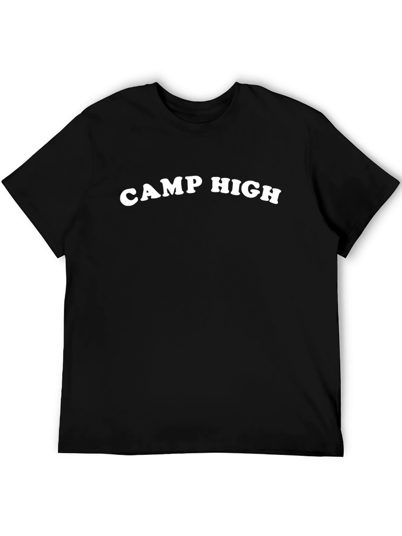 Camp High Graphic Tee - Black Cotton T-Shirt