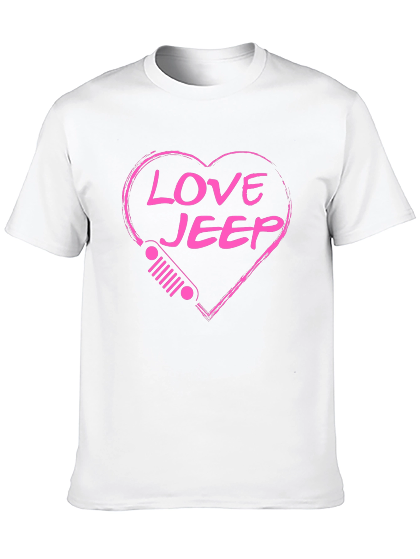 Love Jeep Heart Graphic Black T-Shirt
