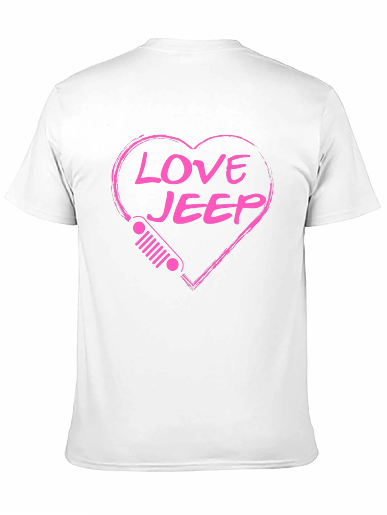 Love Jeep Heart Graphic Black T-Shirt